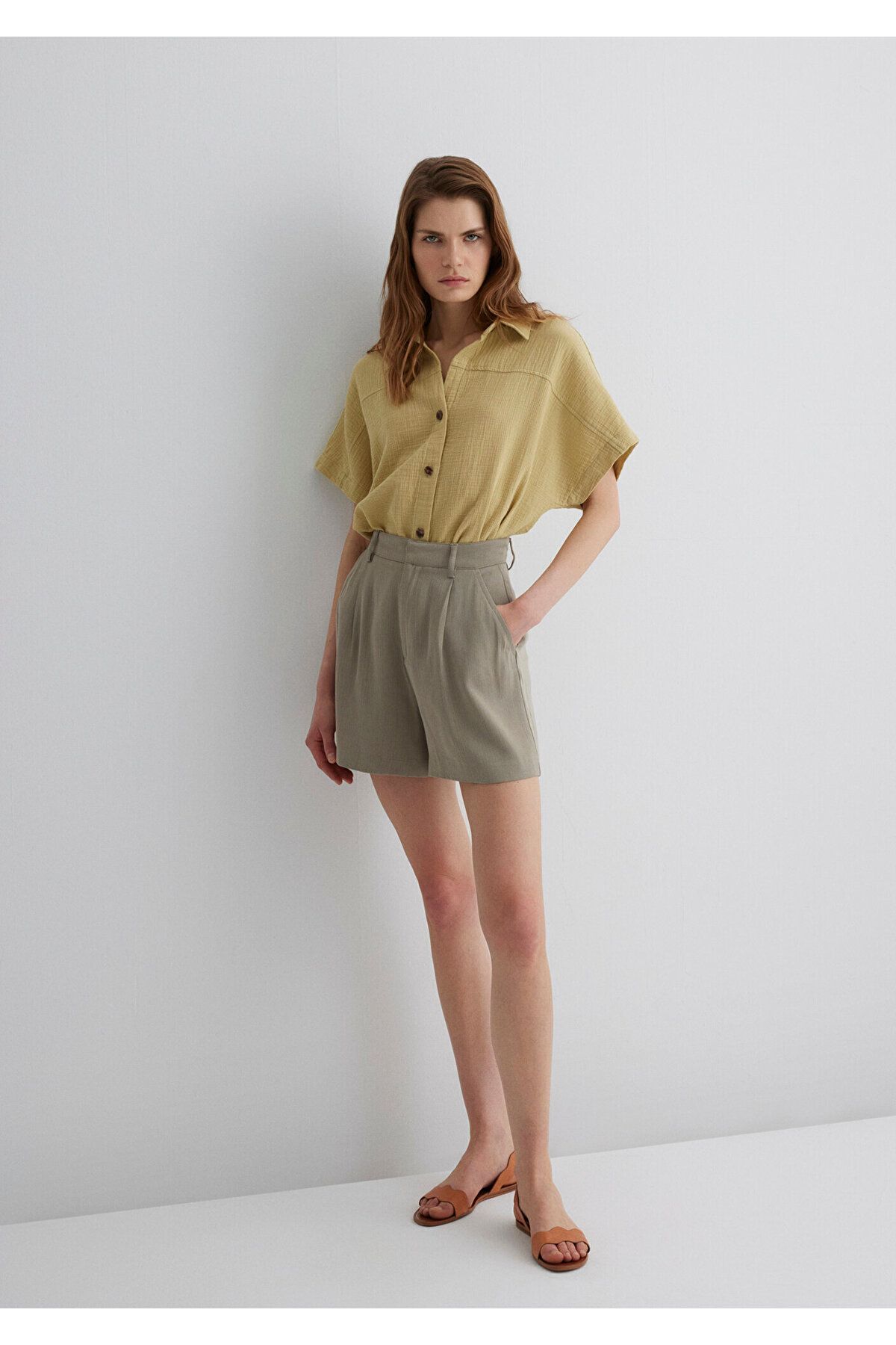 Mavi Lux Touch TENCEL TM Gri Lyocell Şort 1410163-70352