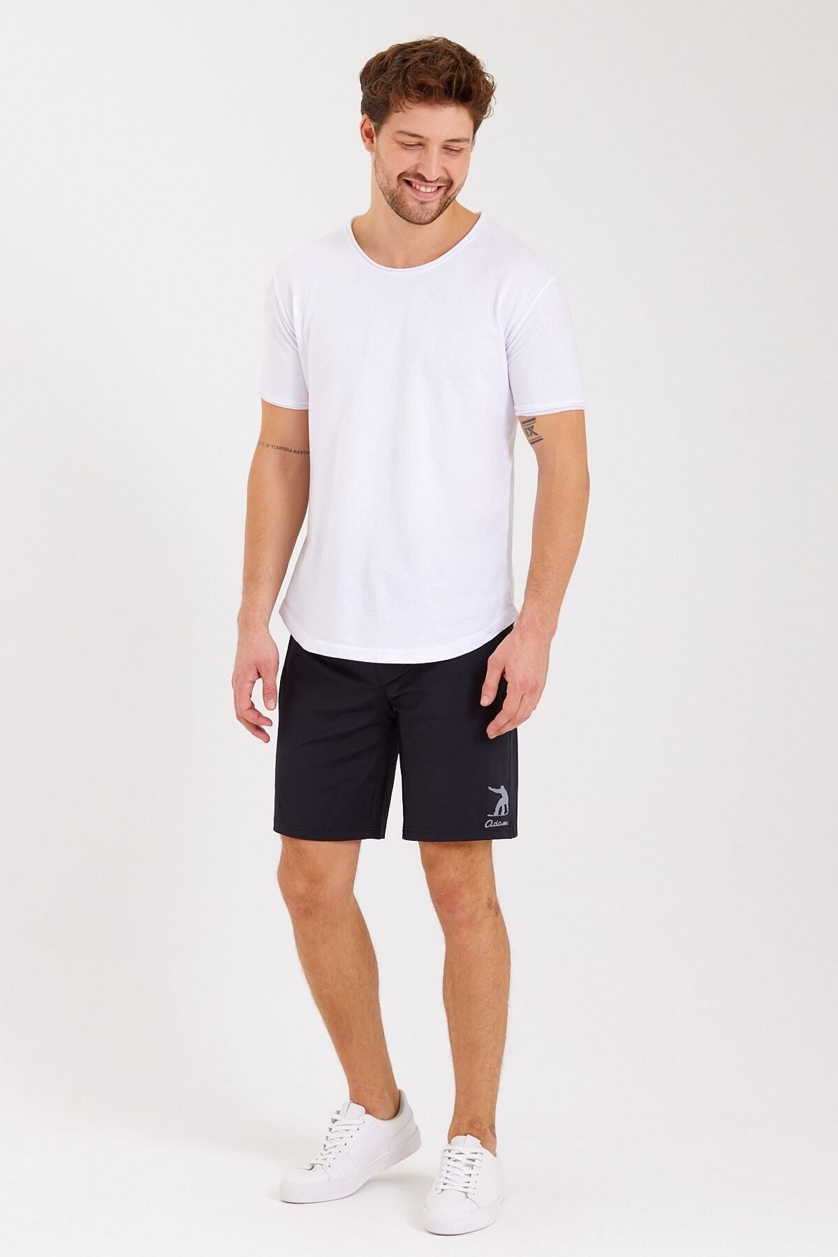 Adams Erkek Reflektör Logo Regular Fit Cepli Spor Şort