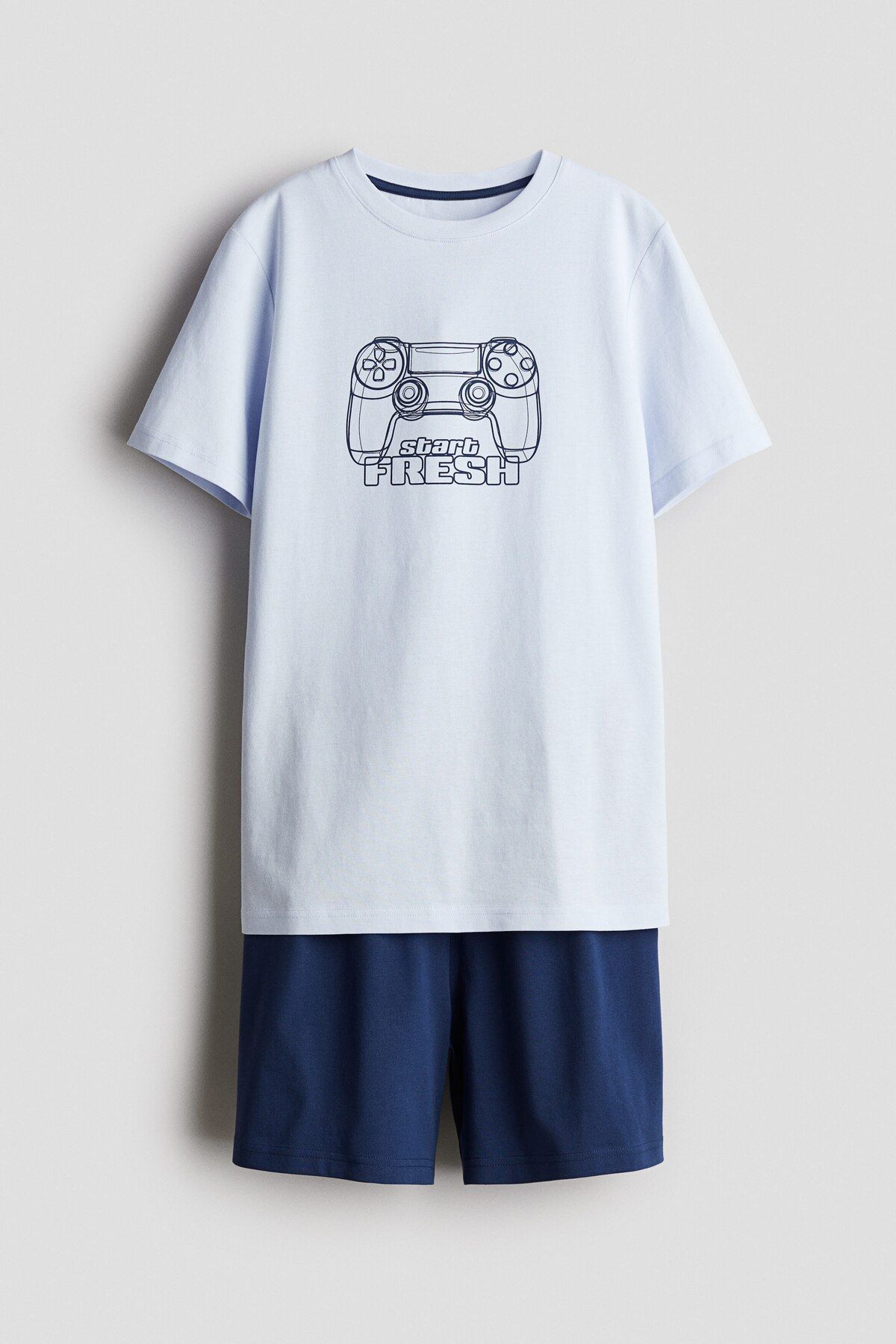 H&M Pamuklu Jarse Pijama Takımı