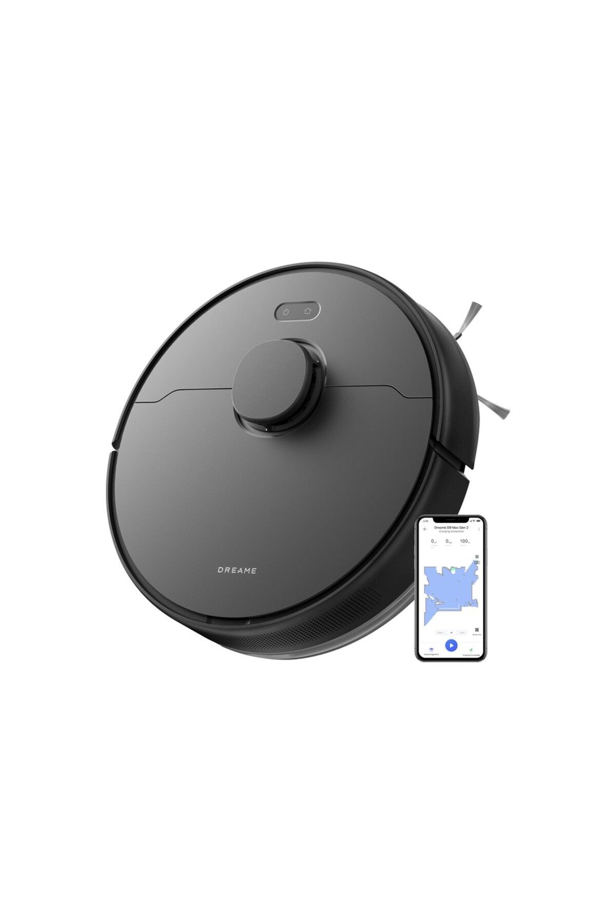Dreame En Hızlı D9 Max Gen 2 Vacuumix Mop Robot Süpürge , 6000 Pa Vormax , 570 Ml , Siyah