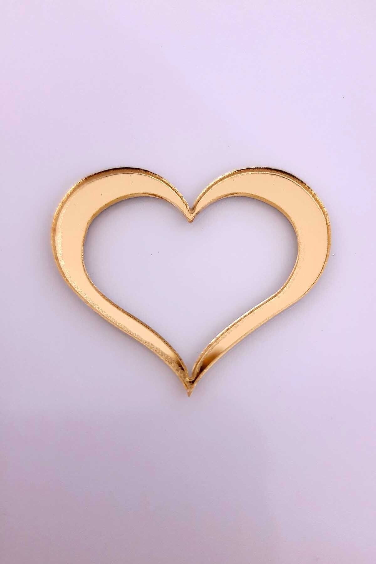 Aker Hediyelik Tavan Süslemesi 2cm Gold Pleksi Yıldız Kalp Dekoratif Ürün Oval Yuvarlak 5li Bulut Tasarımı
