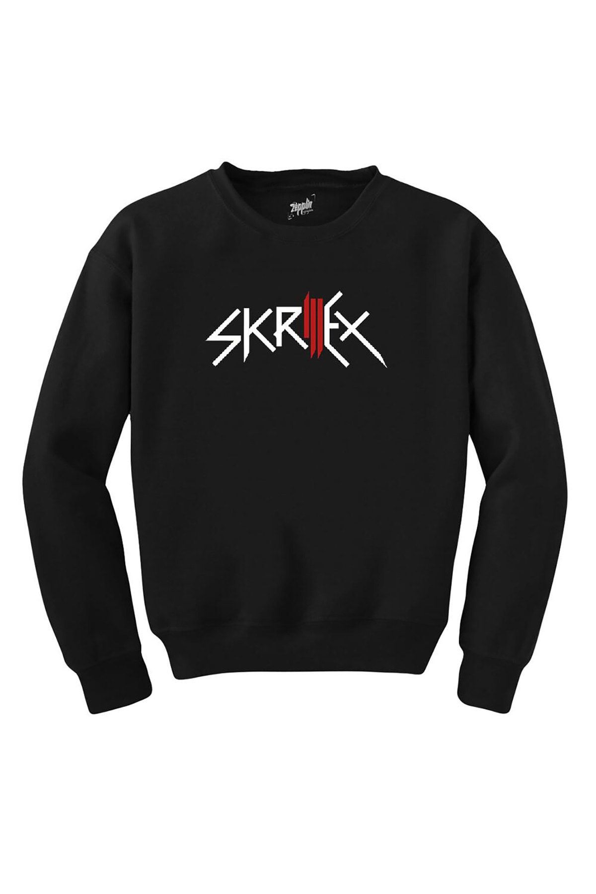 Z zepplin Unisex Skrillex High Logo Siyah Sweatshirt