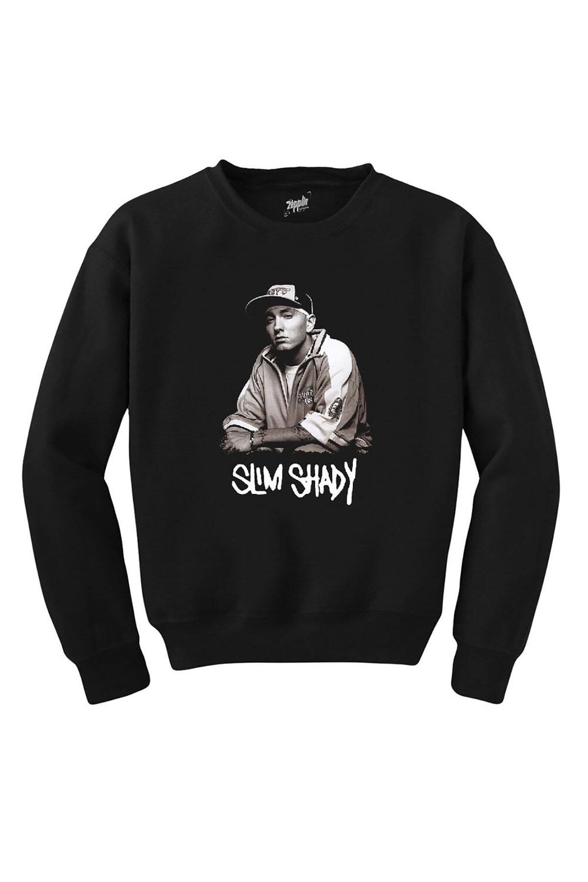 Z zepplin Eminem Slim Shady 08 Siyah Sweatshirt