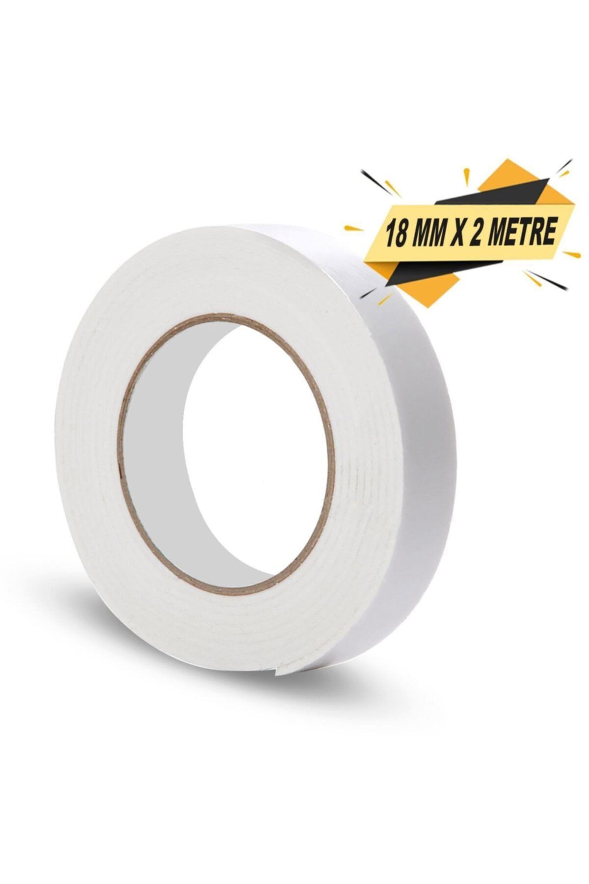 Badem10 Çift Taraflı Köpük Bant Montaj Bandı Beyaz 18 Mm X 2 Metre