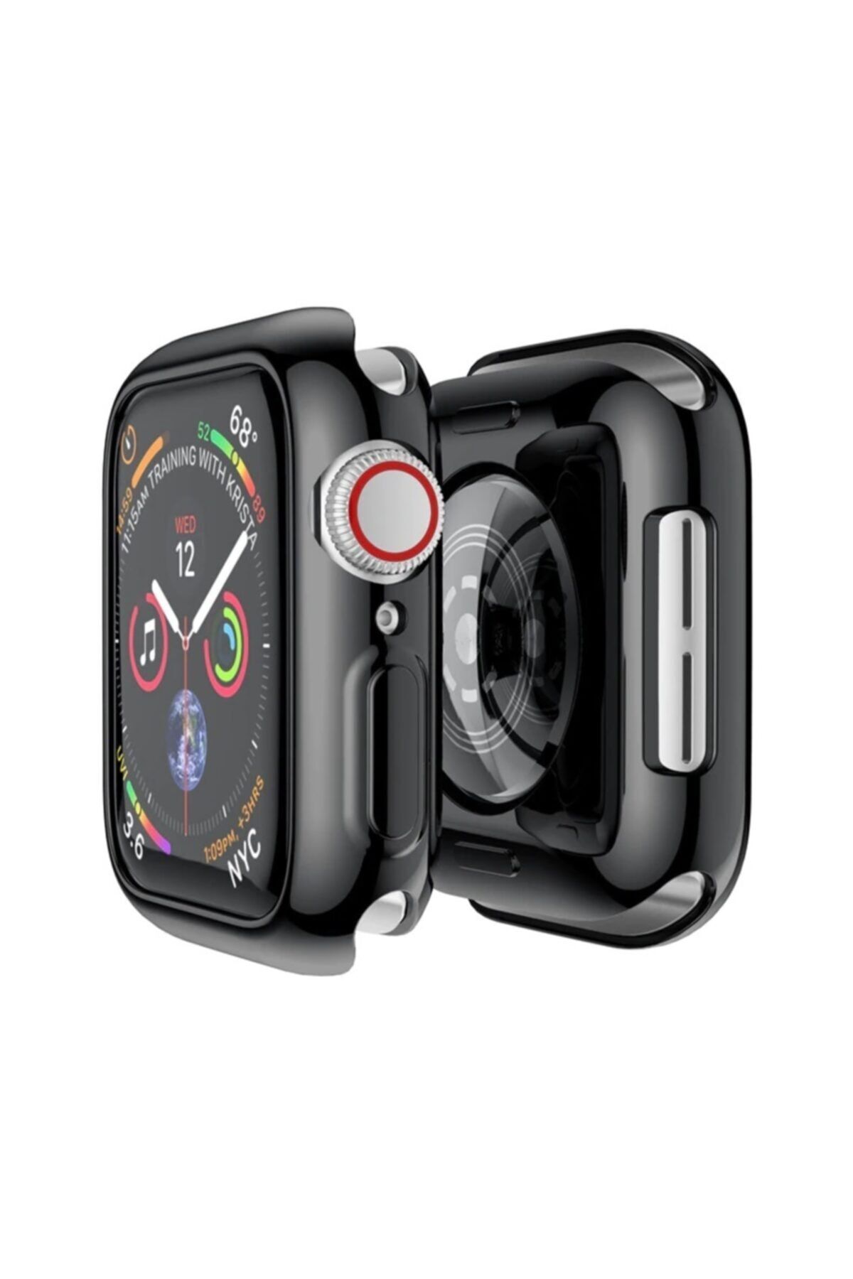TOMMYWOLF Apple Watch 4 5 6 Uyumlu Silikon Kılıf 44mm Watch 44mm Tam Koruma