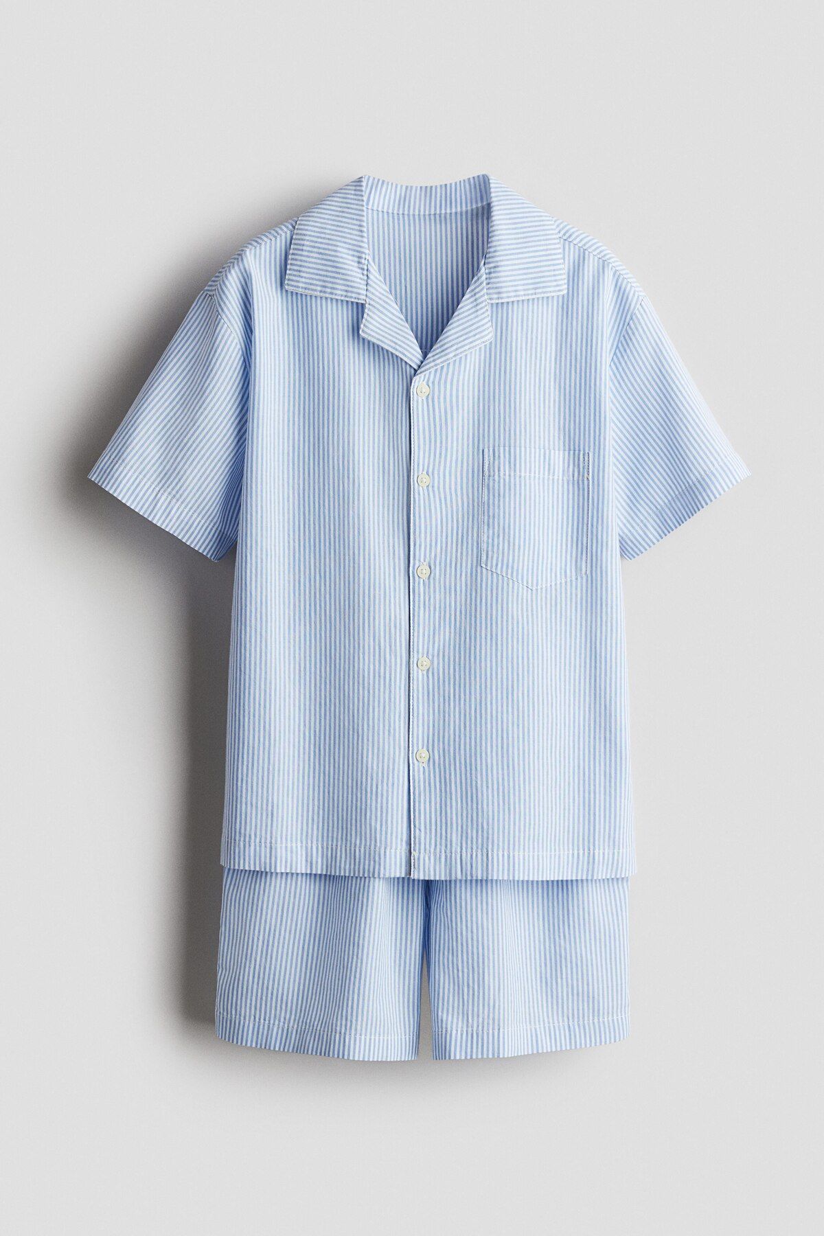 H&M Pamuklu Poplin Pijama Takımı
