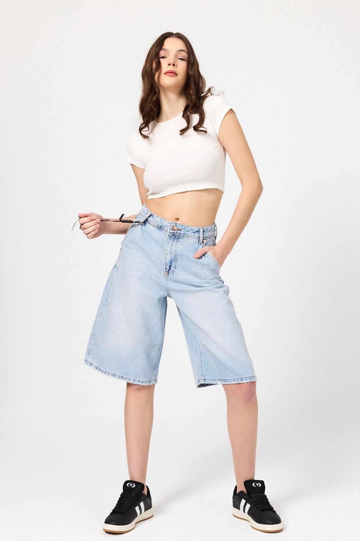 Jijass Jeans Skater Kot Şort