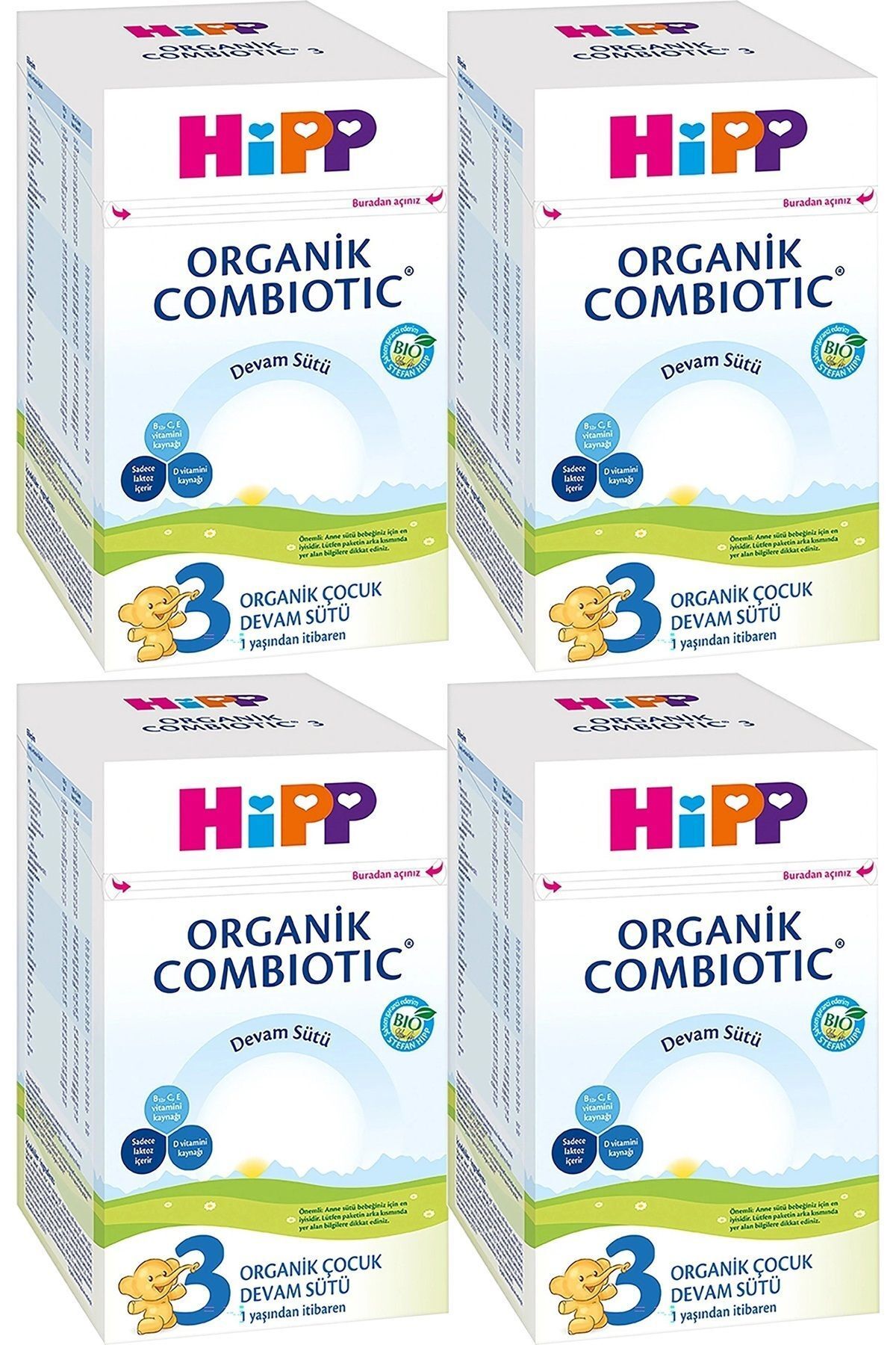 Hipp No:3 Combiotic Devam Bebek Sütü 800 gr 4 Adet