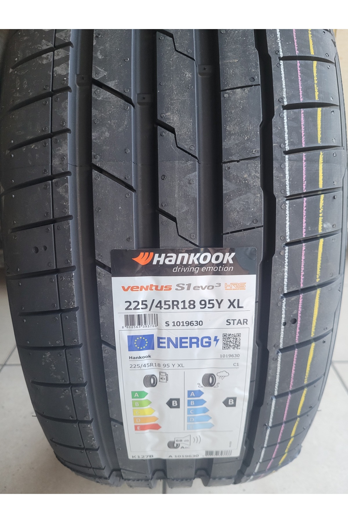 225/45R18 K127 S1 EVO3 95Y XL HRS RUN FLAT Set Olarak (4 ADET) 2025 Üretim