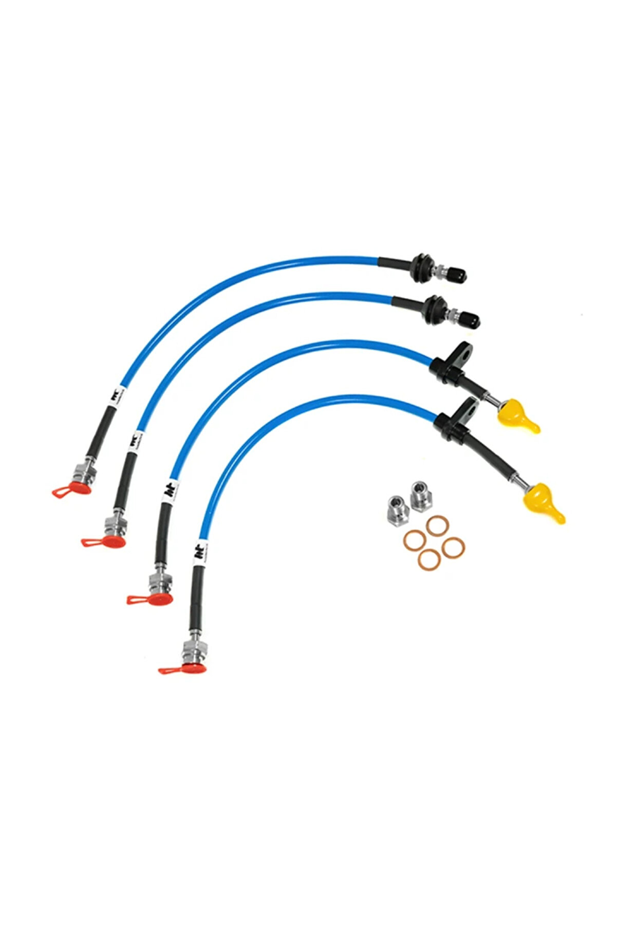 Motorsport VW Golf 6R Çelik Fren Hortumu - Mavi
