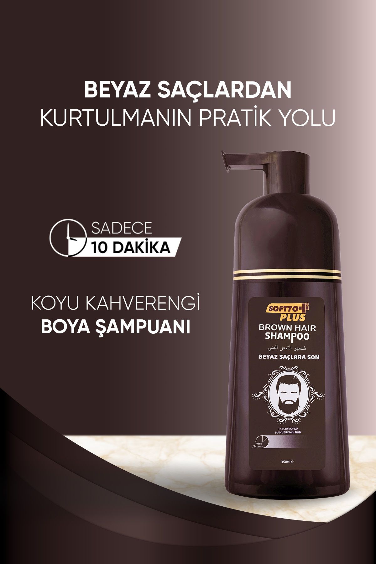 Softto Plus Brown Hair Shampoo Şampuan 350ml E.T.Ç.C.A.B.31