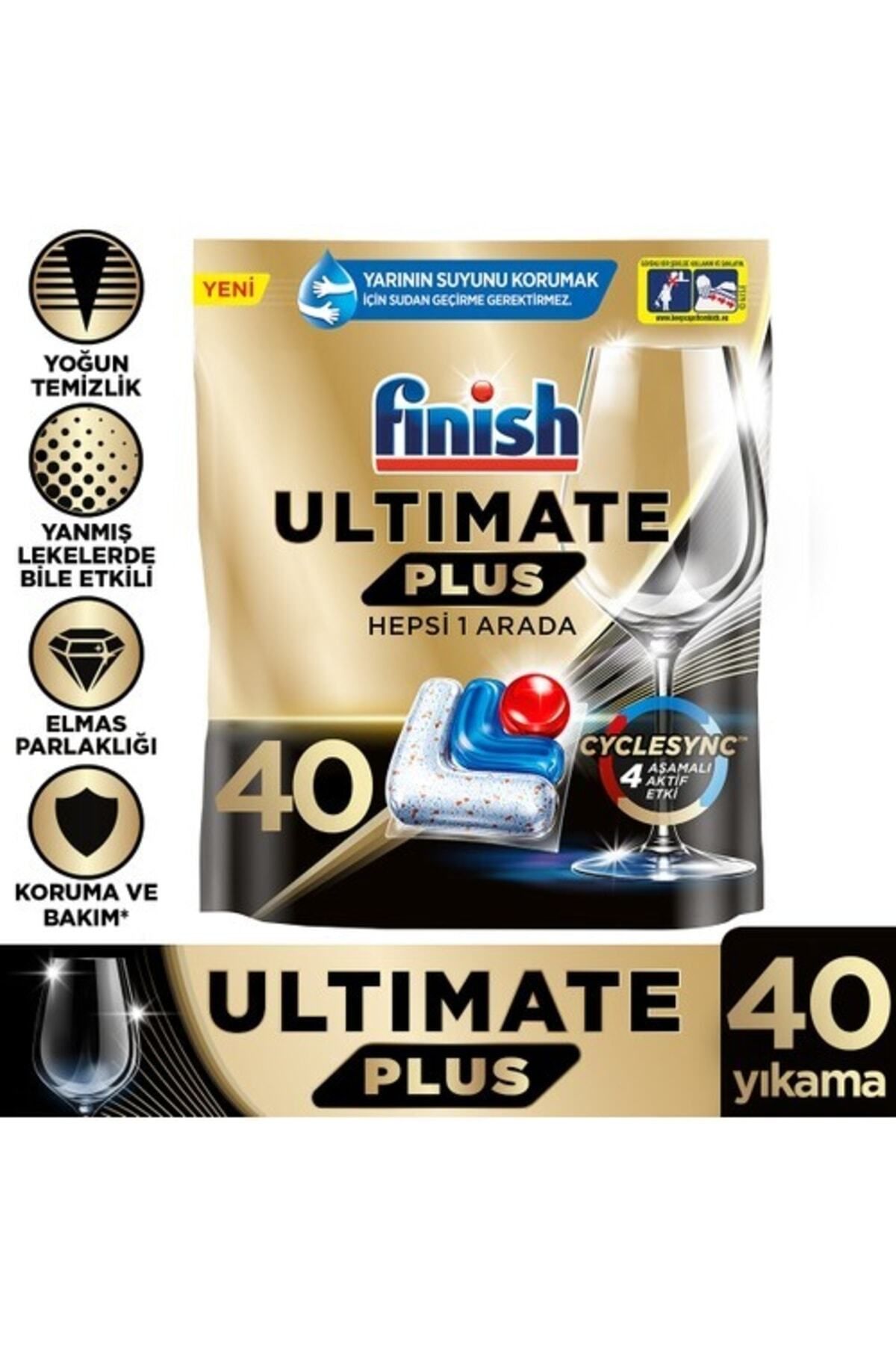 Finish Ultimate Plus 40 Kapsül Bulaşık Makinesi Deterjanı Tableti