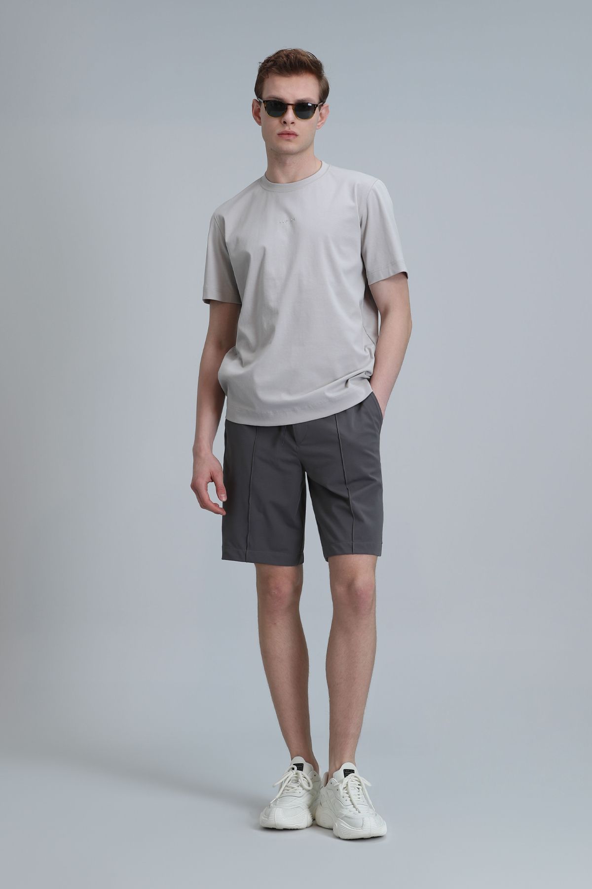 Lufian Chrıs Spor Erkek Chino Şort Slim Fit Nefti Yeşil