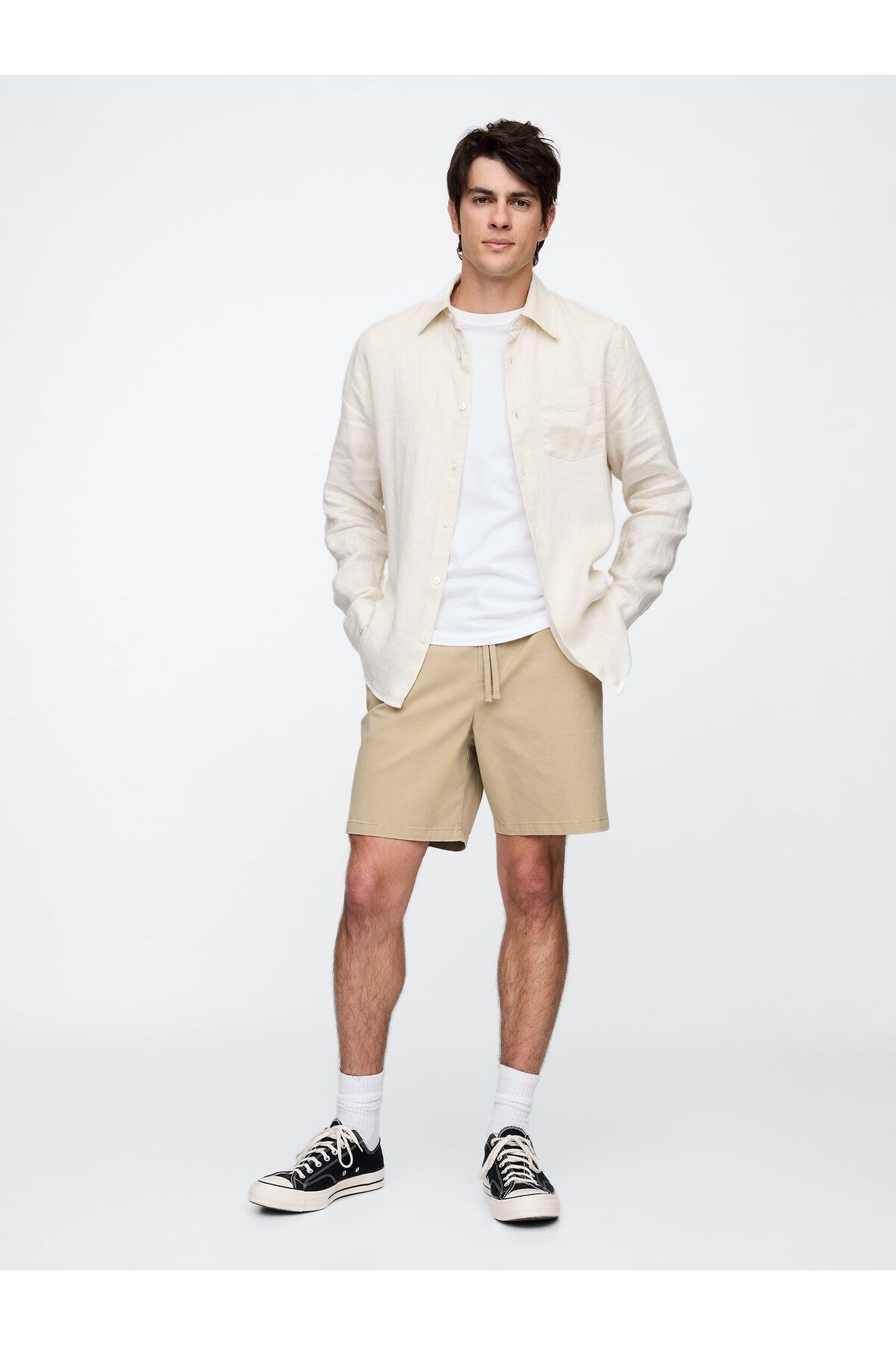 GAP Erkek Kahverengi Twill Şort