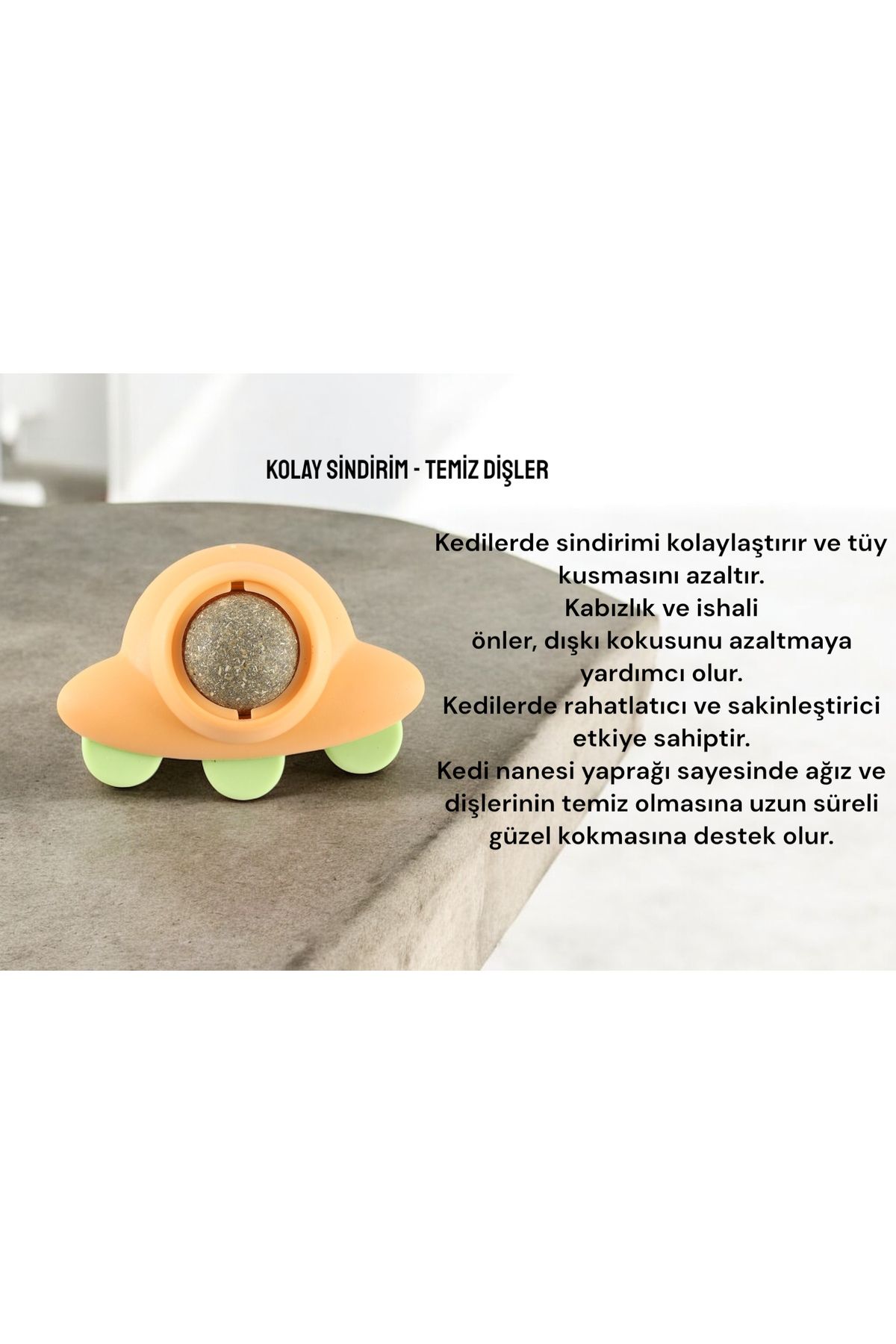 Winla Paws Yenilebilir Kedi Ufo Görünümlü Yalama Topu Catnip