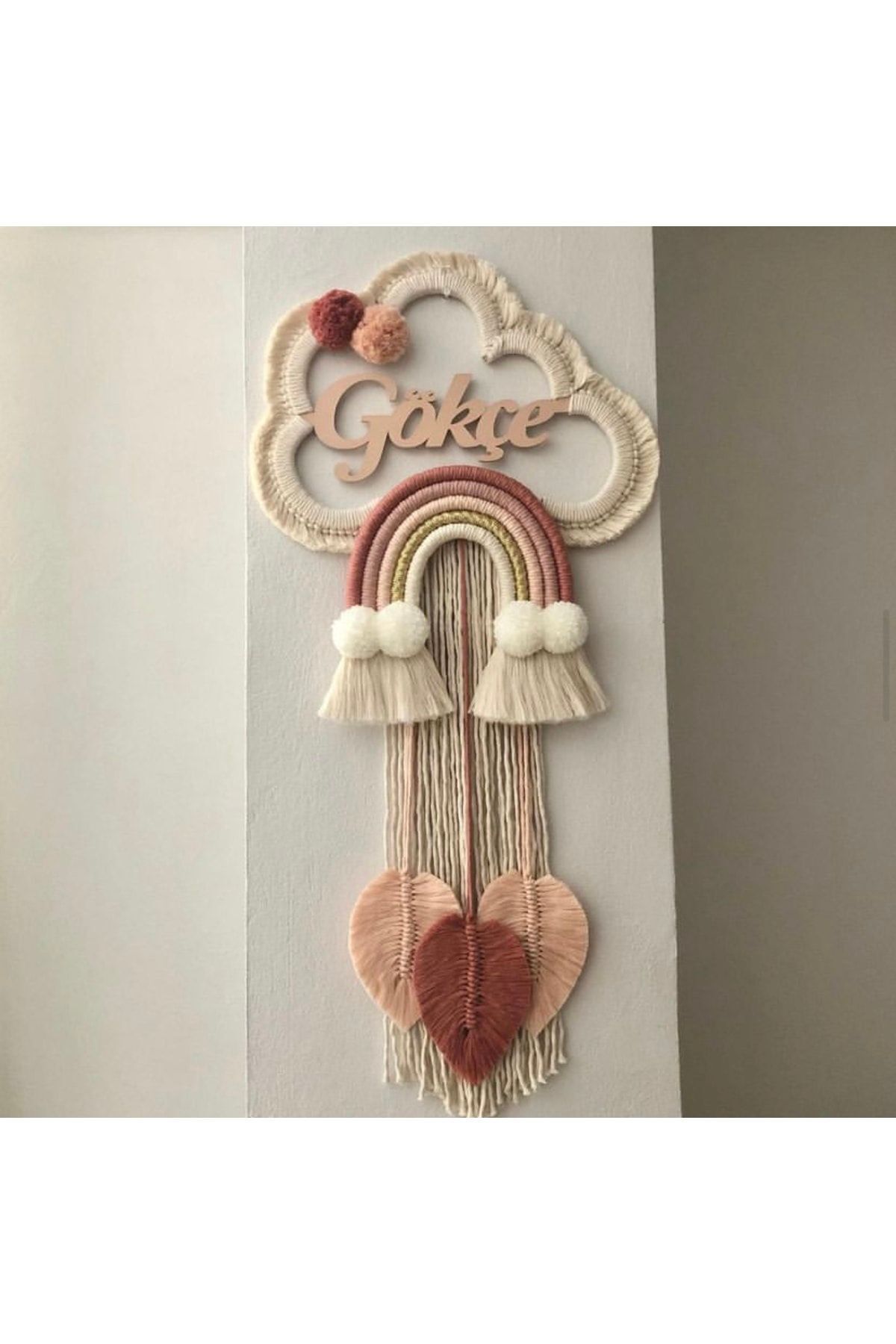 Tasarı Sanatı Makrome Bulut Bebek Kapı Süsü