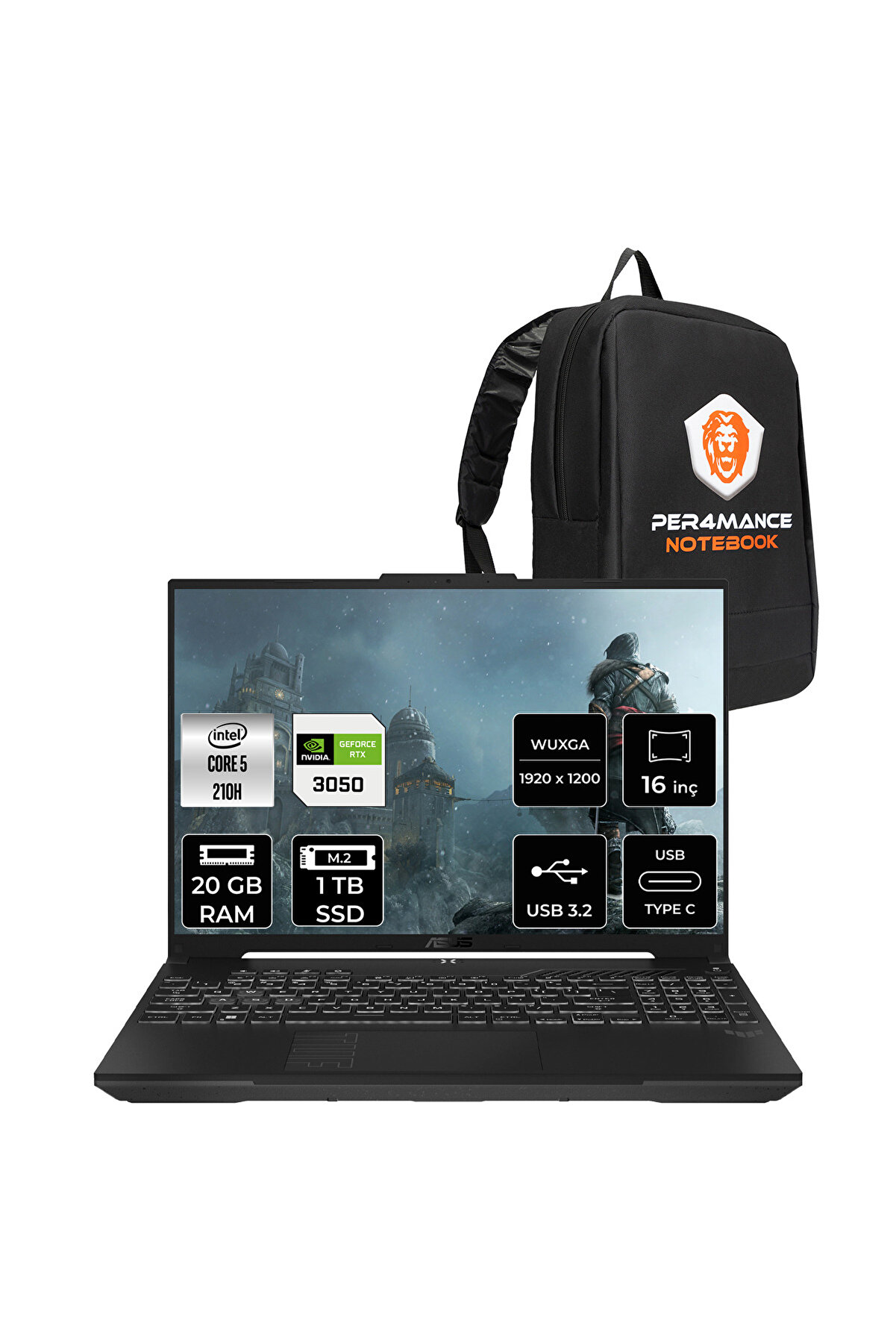 TUF Gaming F16 Core5 210H 20GB 1TB SSD RTX3050/6GB 16