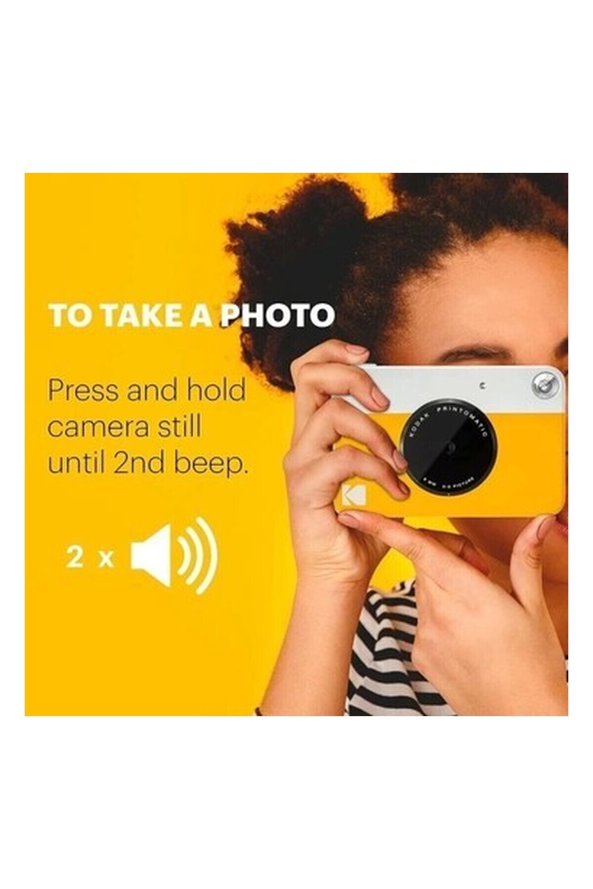 Printomatic Tam Renkli Anında Baskı Dijital Fotoğraf Makinesi Siyah Fotoğraf Makinesi