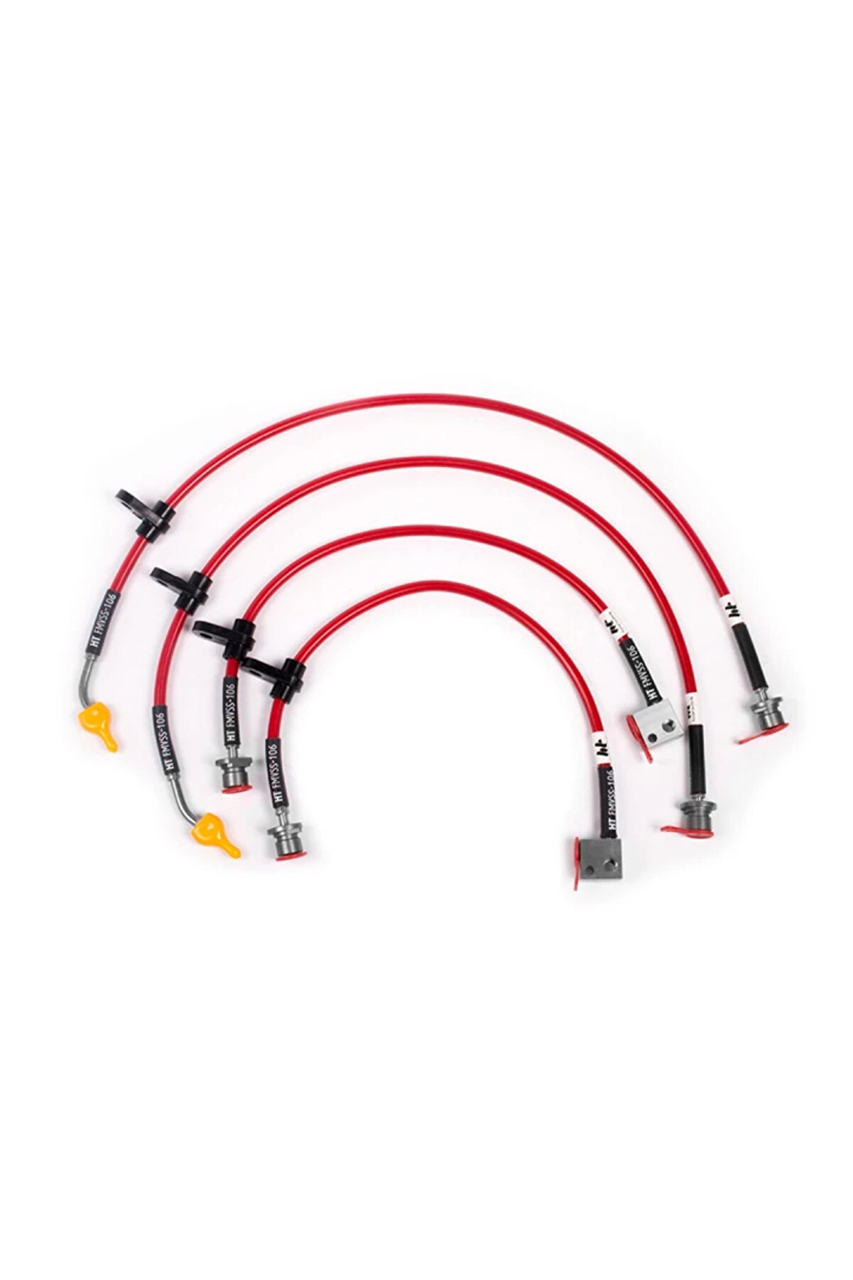 Motorsport Honda Civic Type R Fk8 2.0 Turbo Çelik Fren Hortumu - Kırmızı