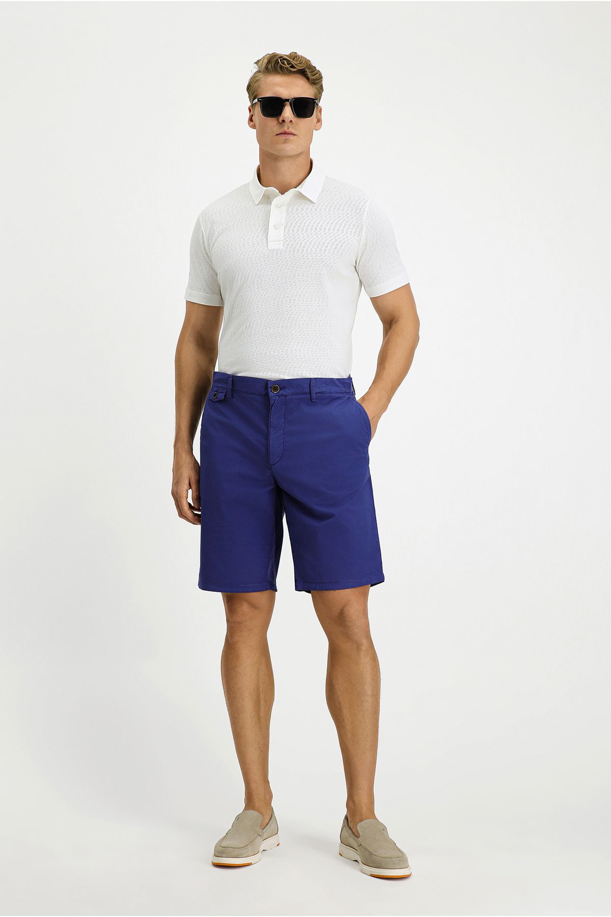 Kiğılı Regular Fit Pamuklu Bermuda Şort
