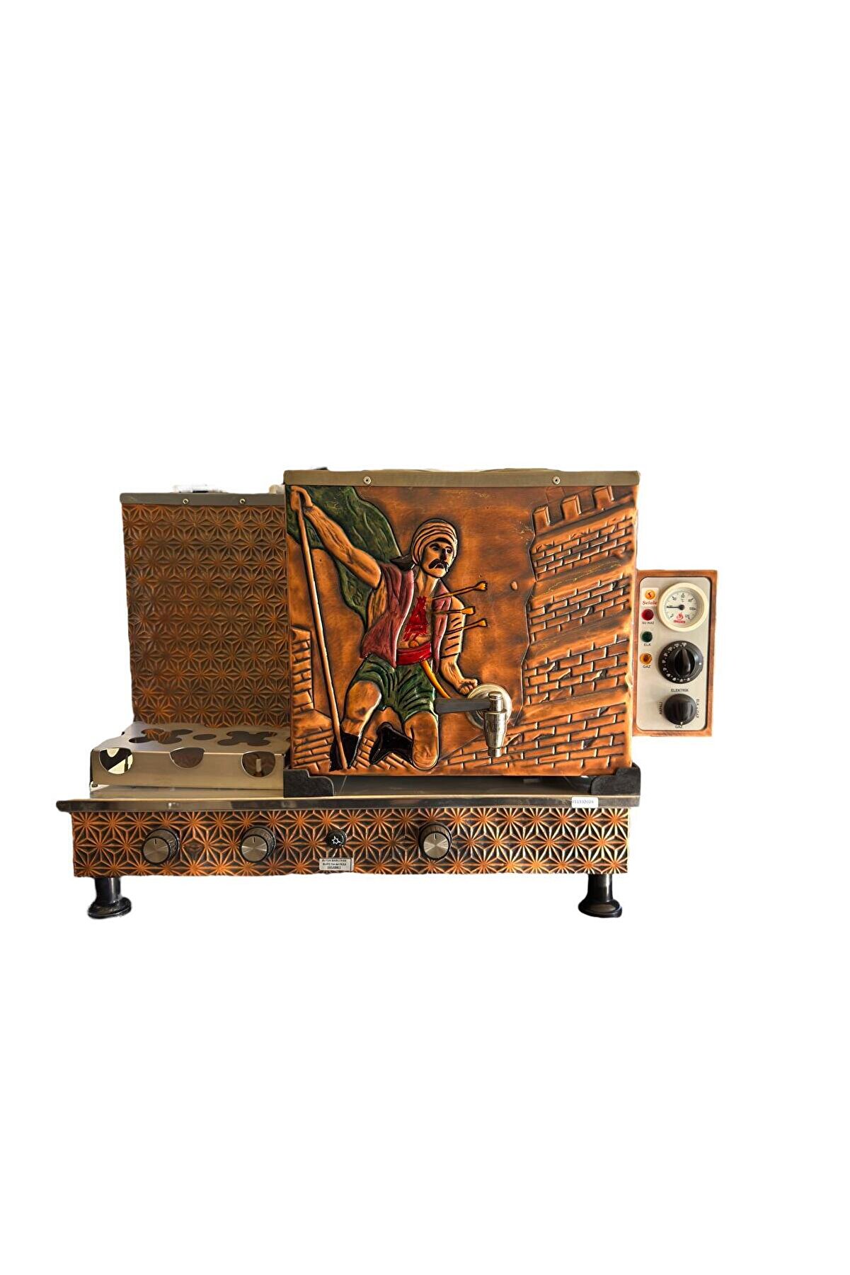 2 Demlikli Antik Bakır Ulubatlı Hasan Elektrik 206 Gazlı Full Otomatik Çay Kazanı