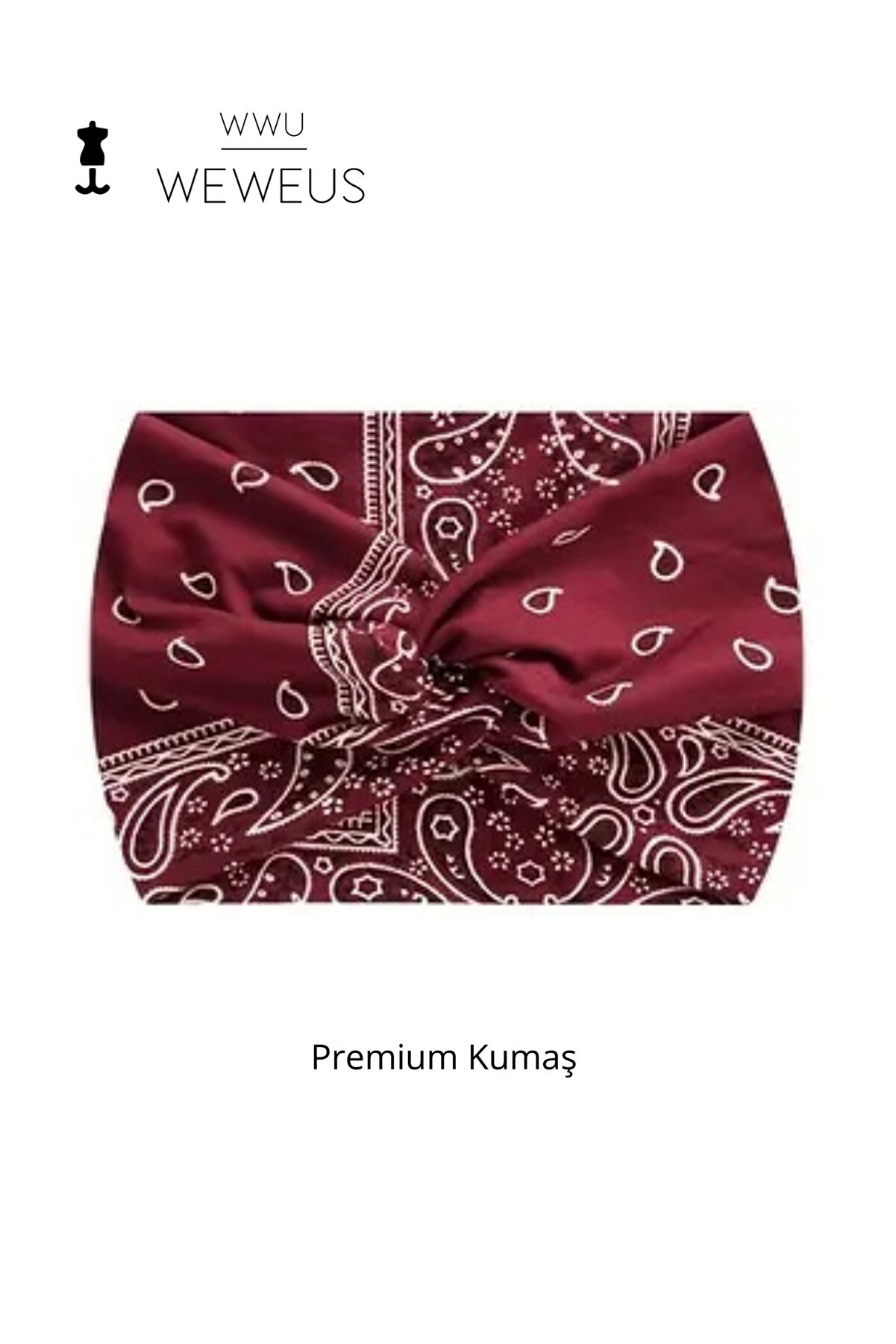 Weweus Bordo Damla Desen Kadın Saç Bandı - Elegant ve Şık Tarzınız İçin