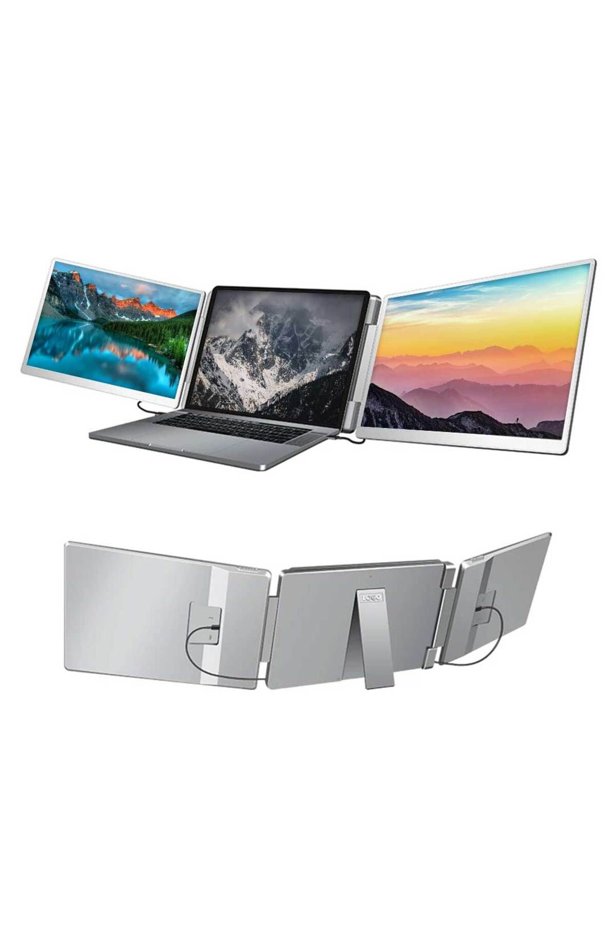 ULTRAX 14″ İkili Taşınabilir Monitör Çoklu Ekran 1200p Notebook Monitör