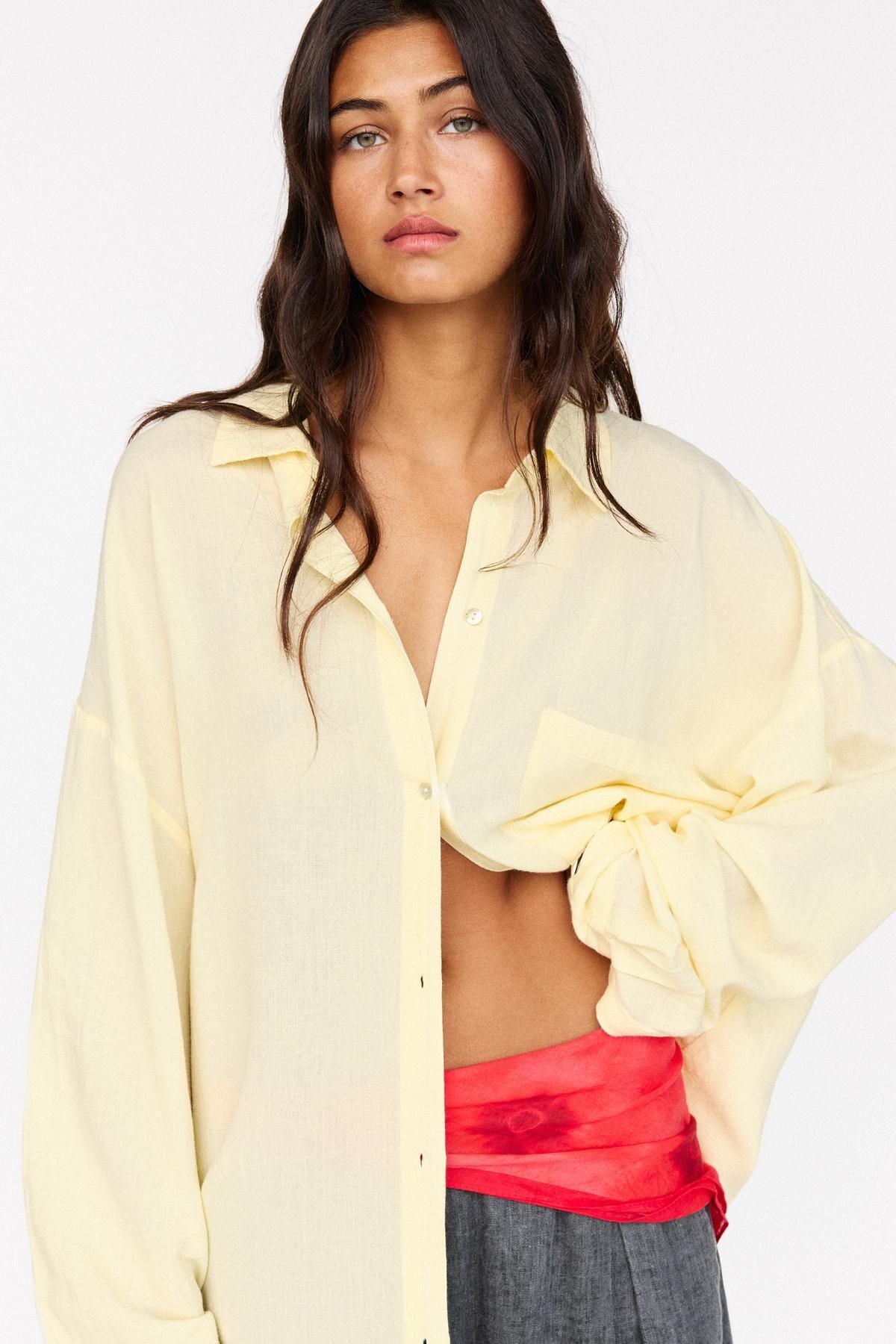 Pull & Bear Rustik oversize gömlek