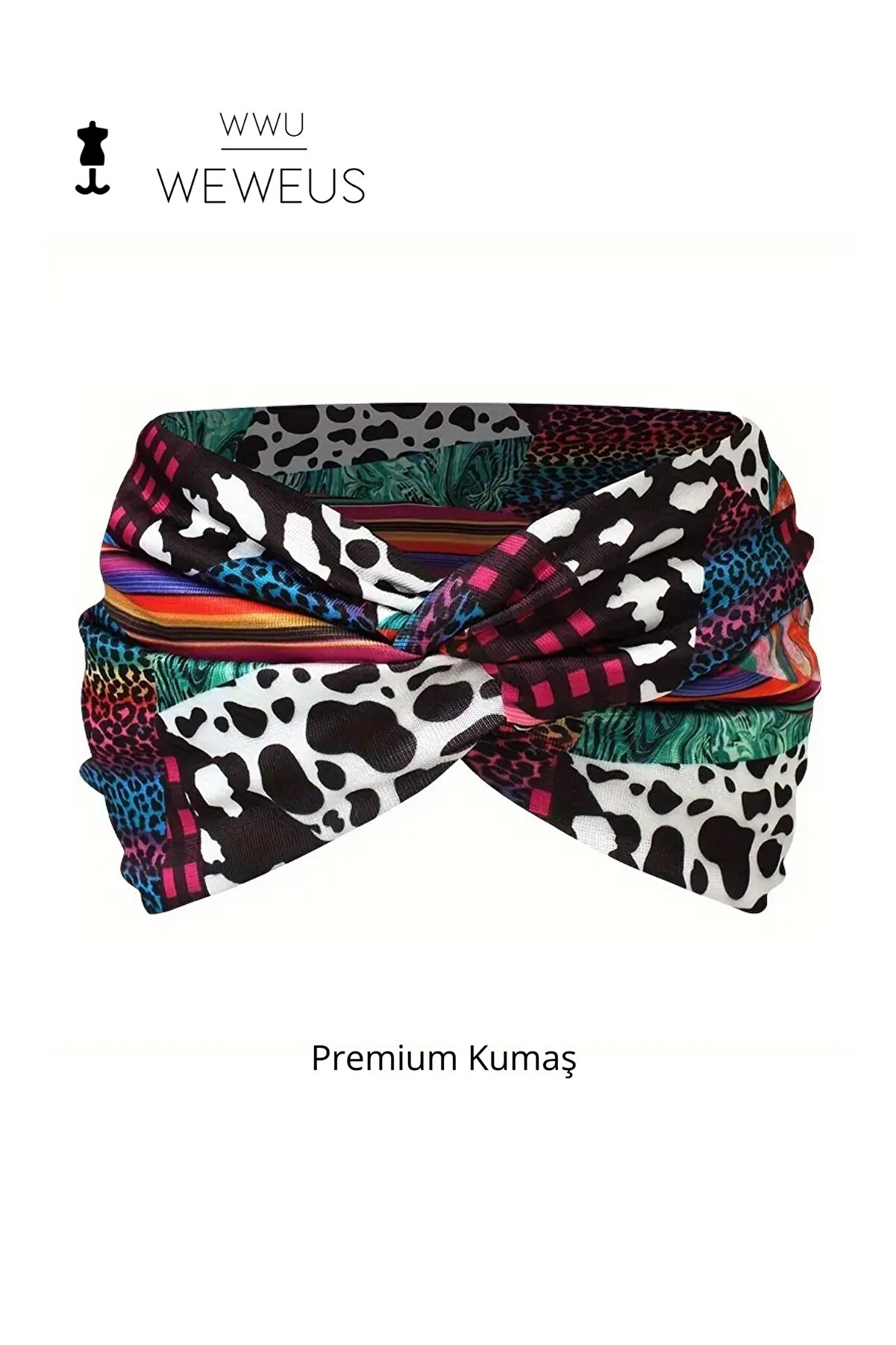 Weweus Renkli Leopar Desen Kadın Saç Bandı - Yeni Yıl, Doğum Günü Hediye