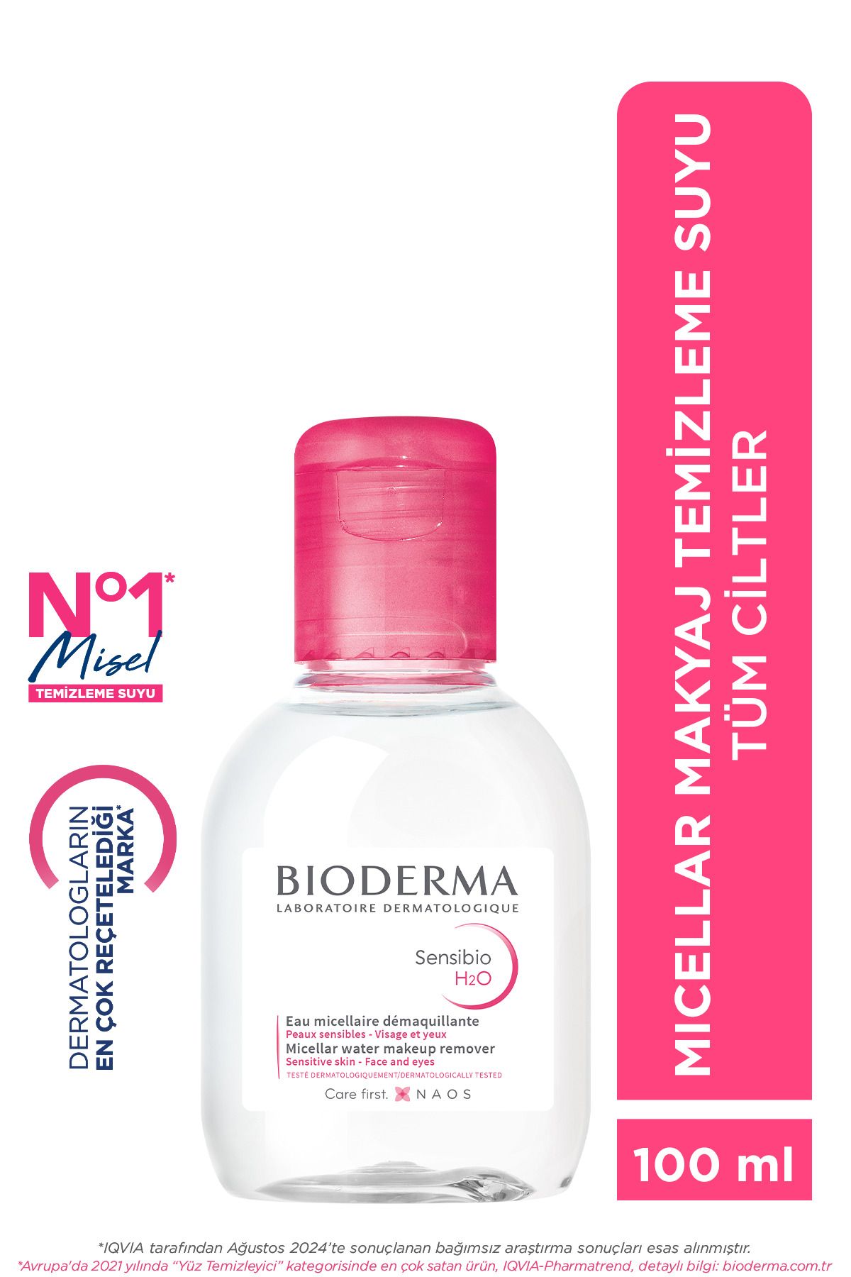 Bioderma Sensibio H2O Hassas ve Normal Ciltler için Micellar Makyaj Temizleme Suyu 100 ml