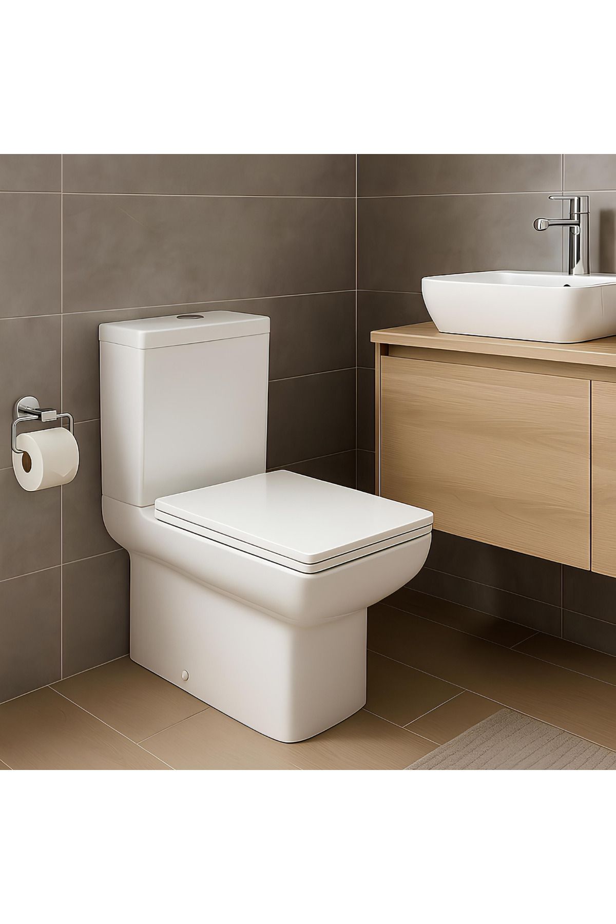 Newarc Power Duvara Sıfır Klozet Pow.k022, Power Duroplast Yavaş Kapak