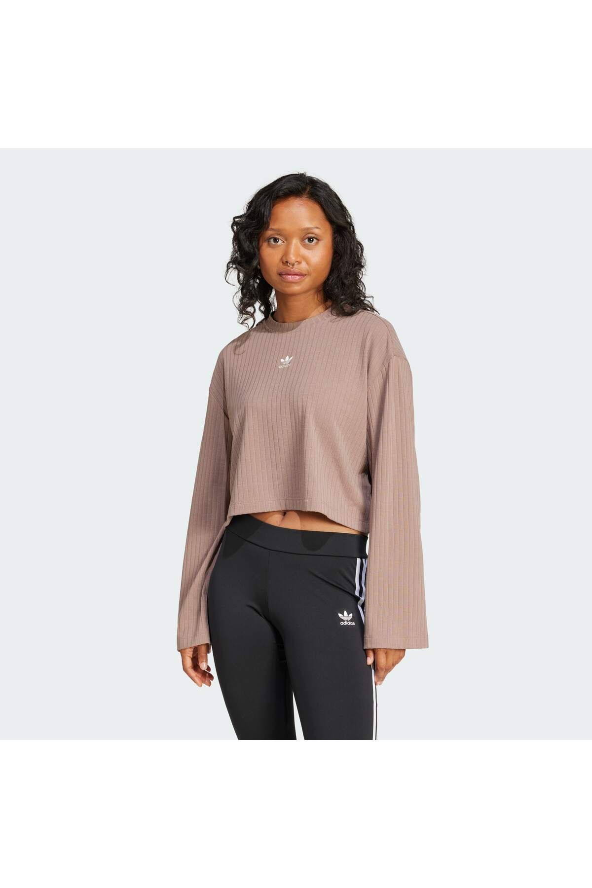 adidas Essentials Wide Rib Uzun Kollu Üst