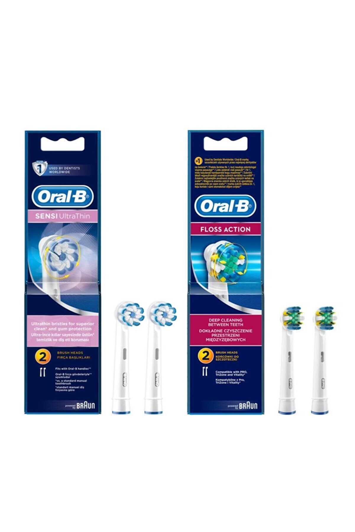 Oral-B Diş Fırçası Yedek Başlığı Sensi Ultrathin 2'li+floss 2'li