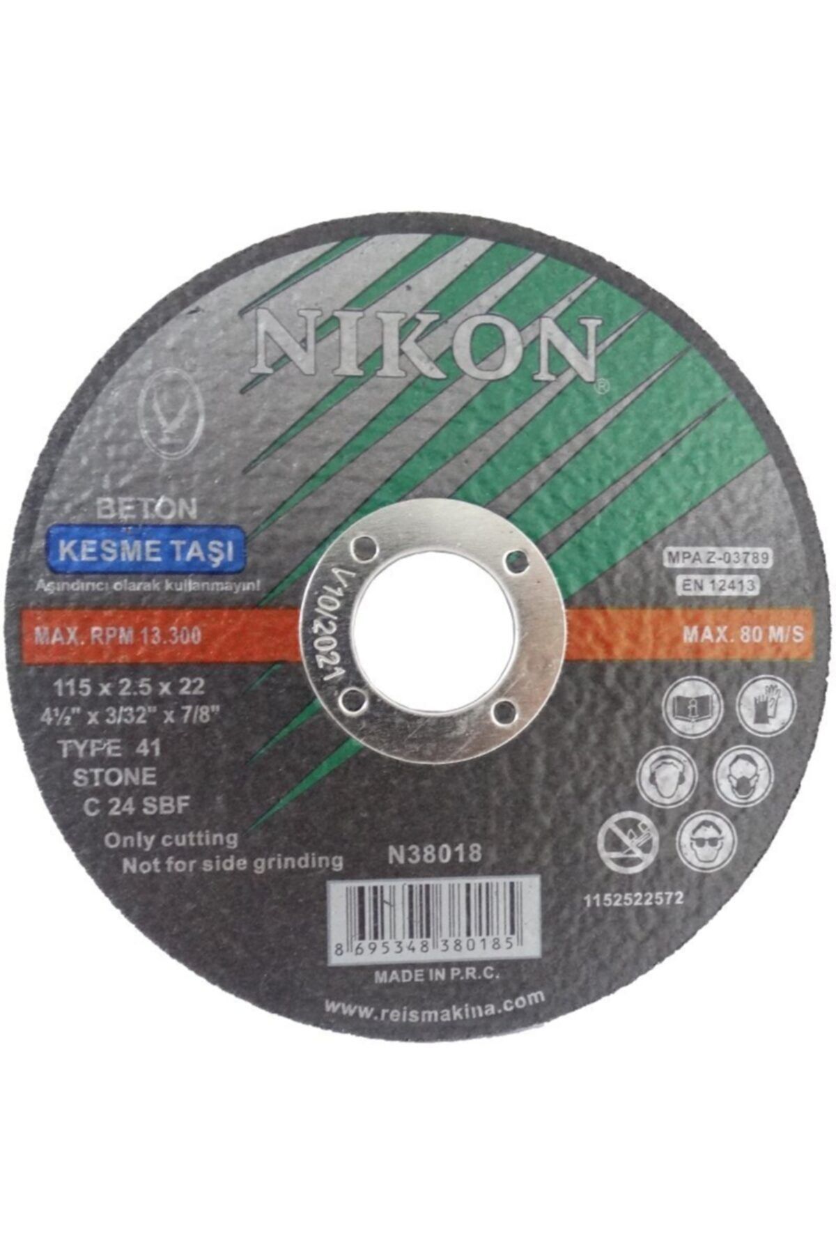 Nikon N38018 Kesme Diski 115x2.5mm Beton