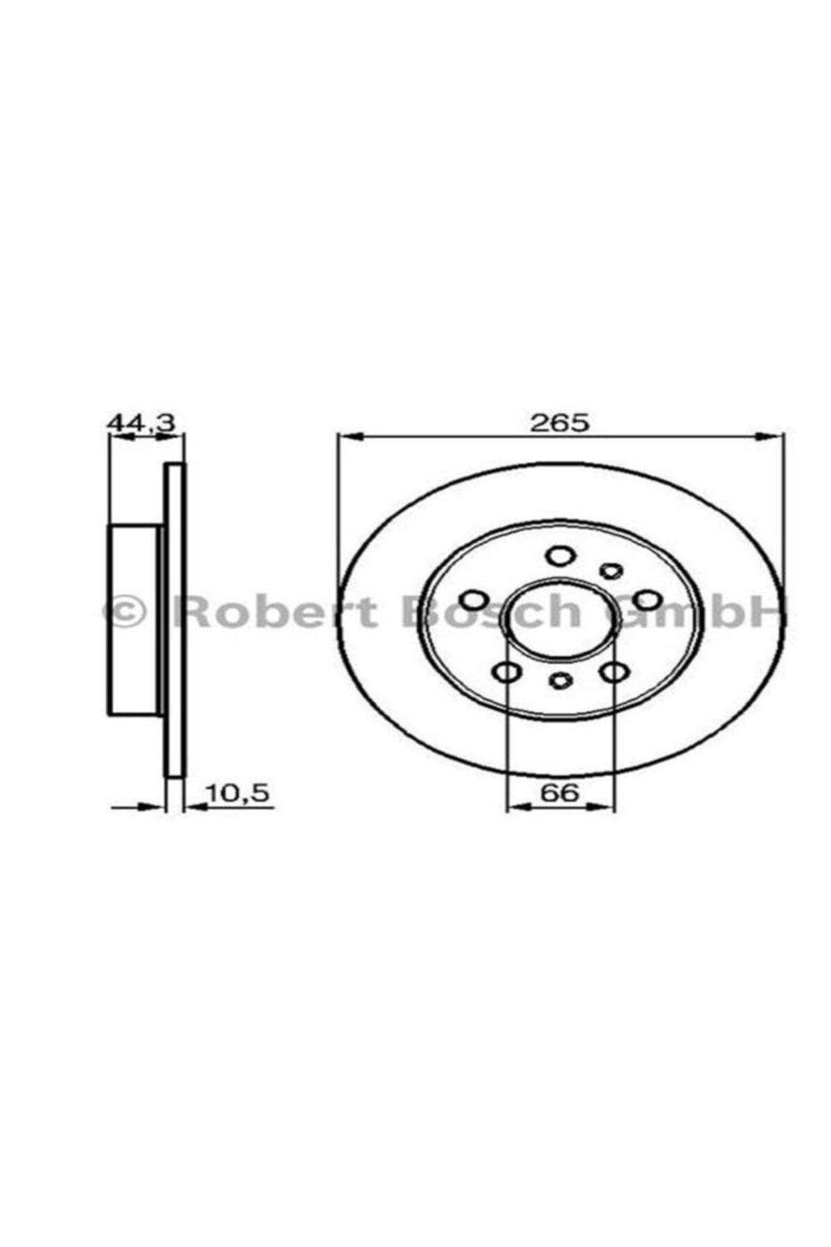 Bosch Arka Fren Aynası Lgn B56 2.0. 2.2td 94 -safr 92 264.7x10.5x5dl Uyumlu