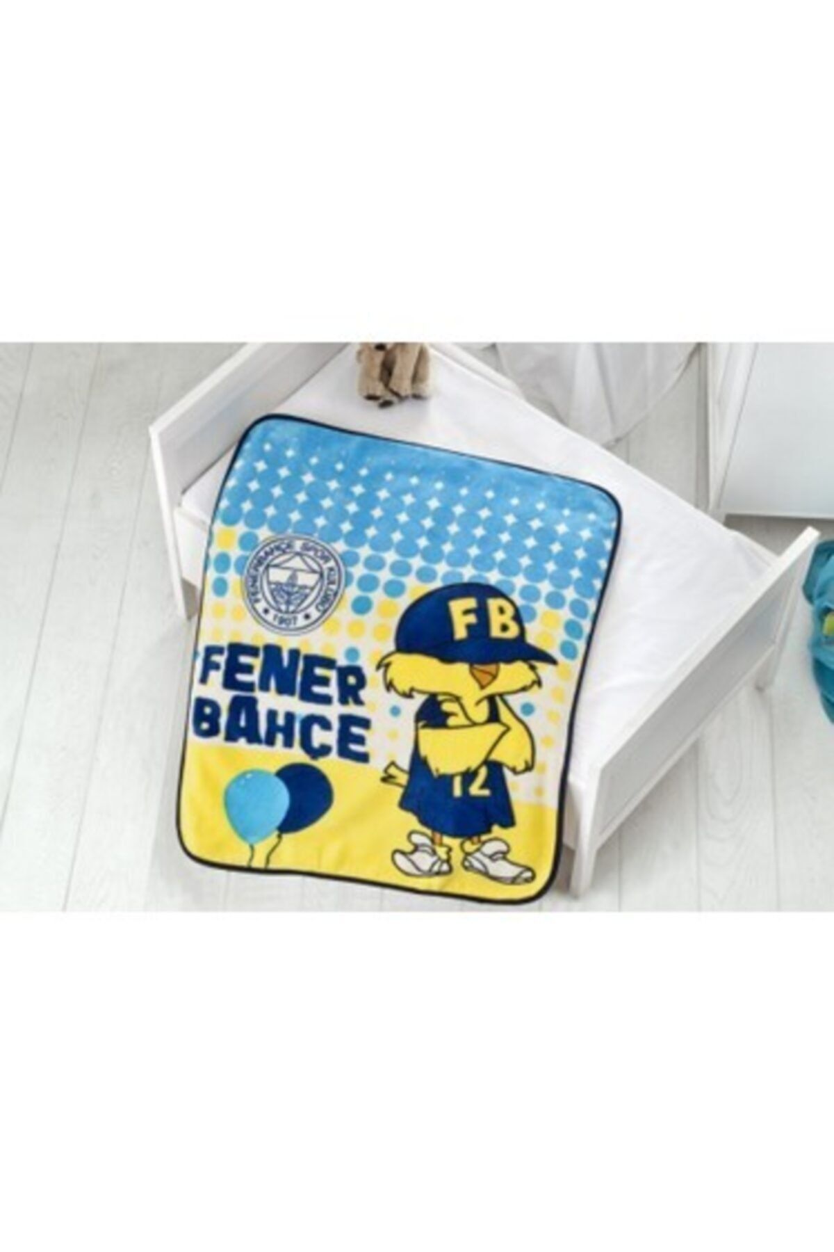 Fenerbahçe Lisanslı Fenerbahçe Bebek Battaniyesi Fenerbahçe Bebek Balon 100 x 120 cm