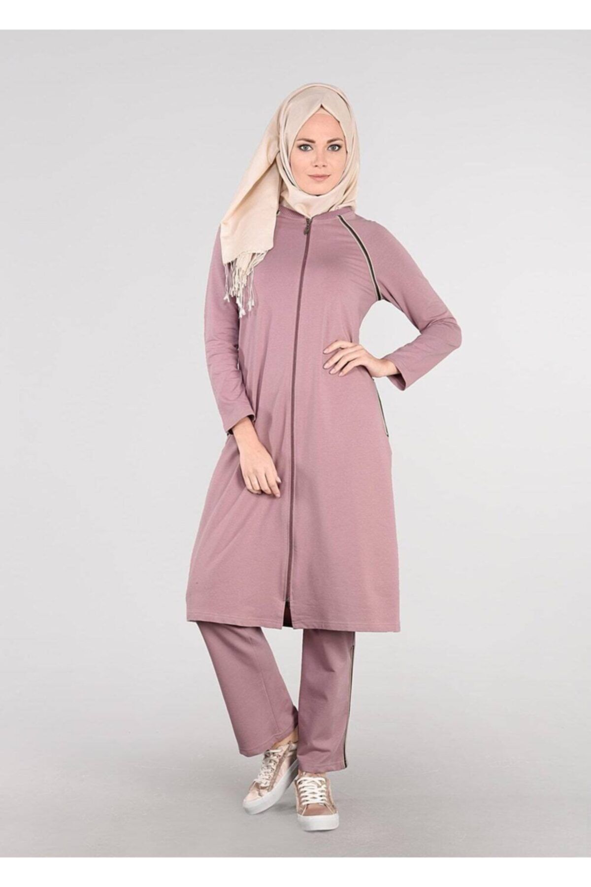 TRENDTESETTÜR Kadın Pembe (GÜLKURUSU) Reglan Eşofman Takım 31104