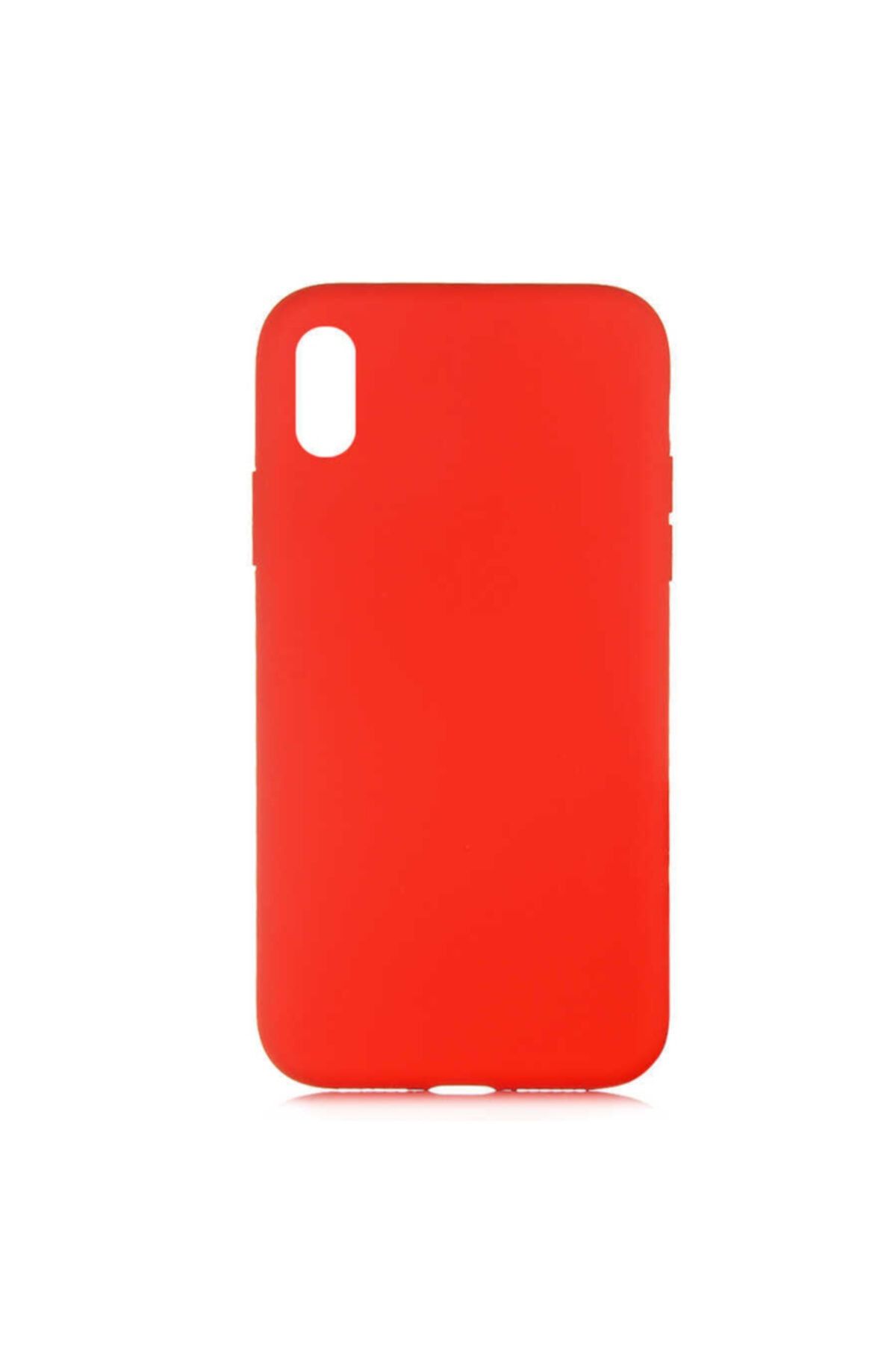 MOBAX Apple Iphone Xs 5.8 Kılıf Lsr Lansman Kadife Dokulu Kapak Kırmızı