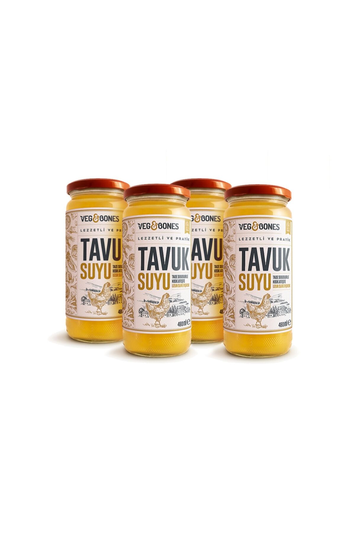 Veg&Bones Tavuk Suyu 480mlx4 Adet