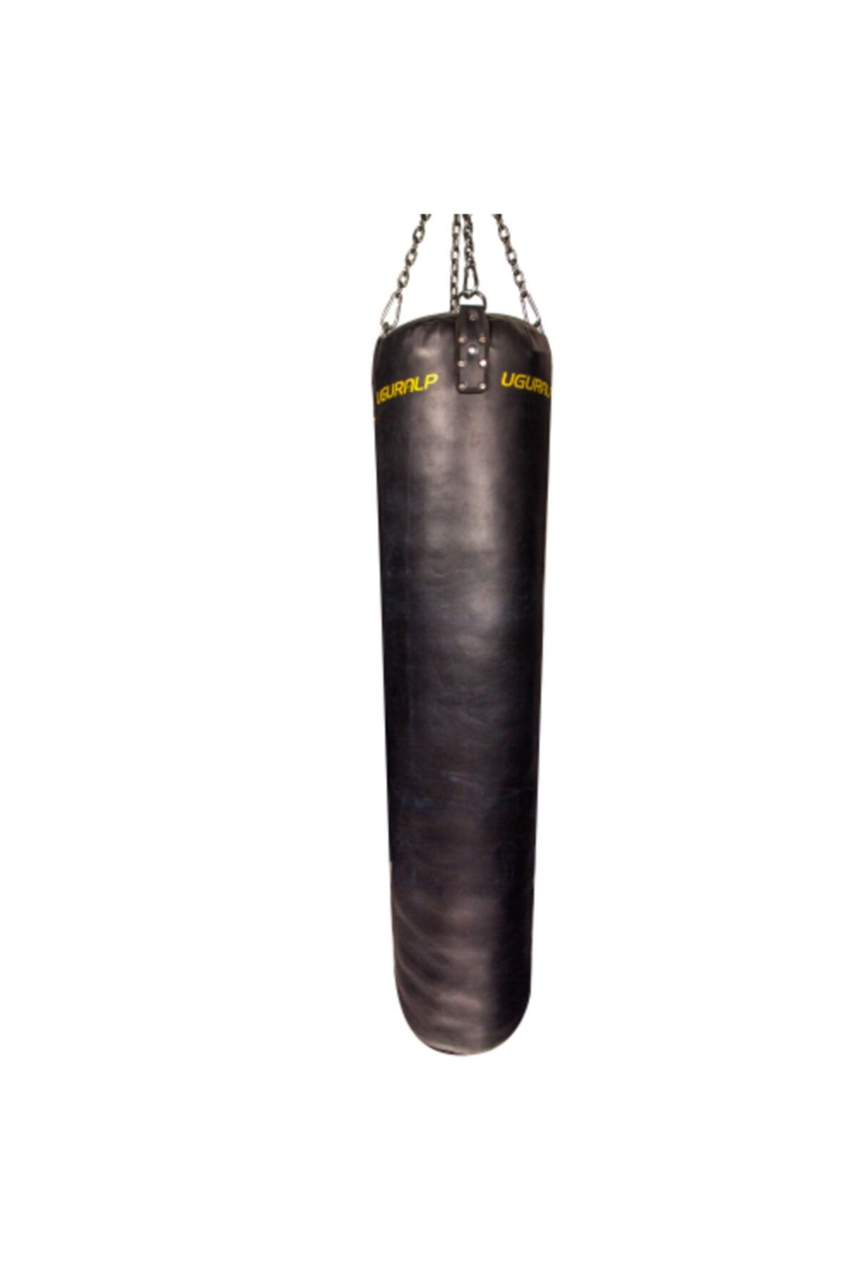 Uğuralp Siyah Profesyonel Deri Kick Box Torbası