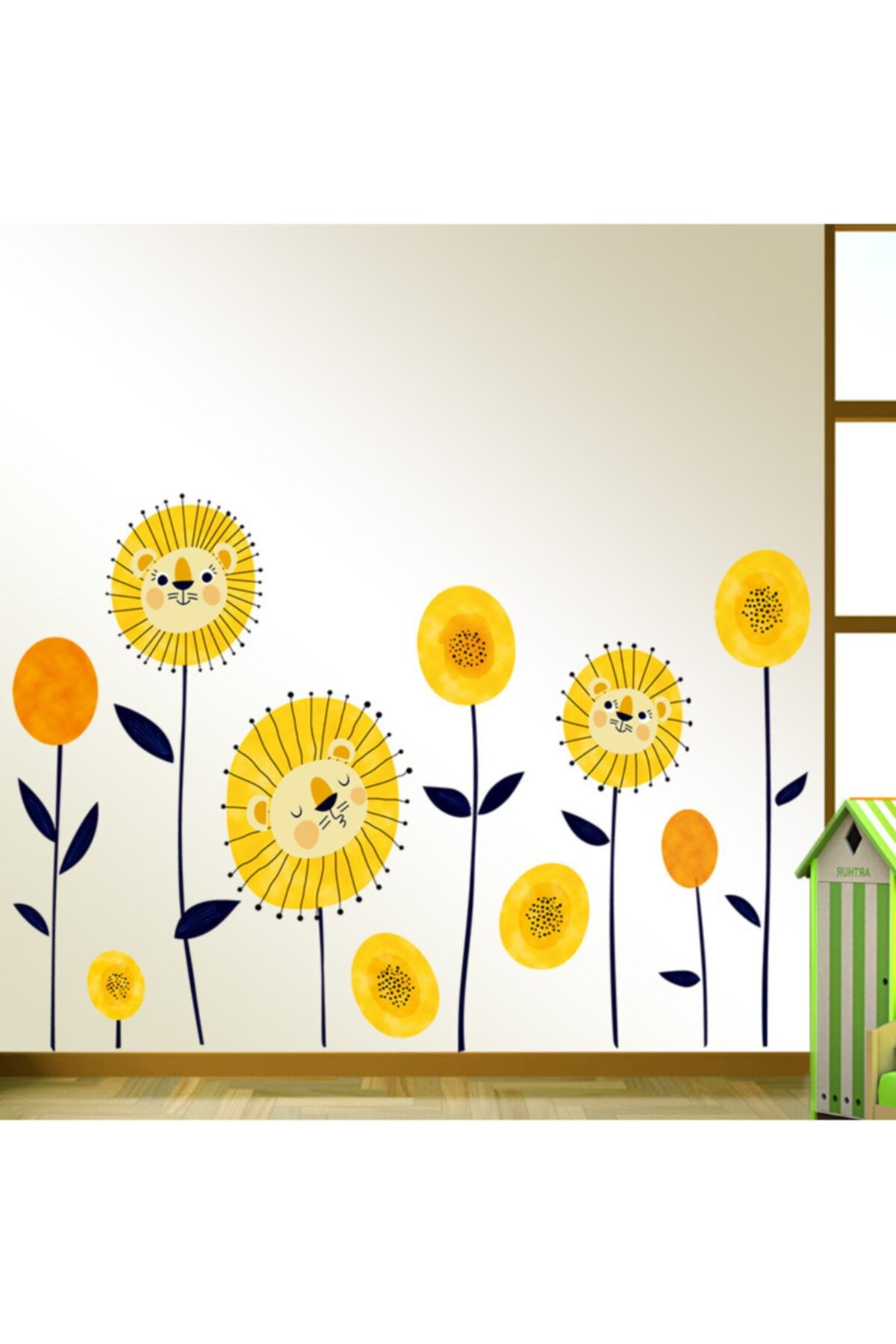 CRYSTAL KIDS Ayıcıklı Ayçiçekleri Bebek Ve Çocuk Odası Duvar Süsü Duvar Sticker