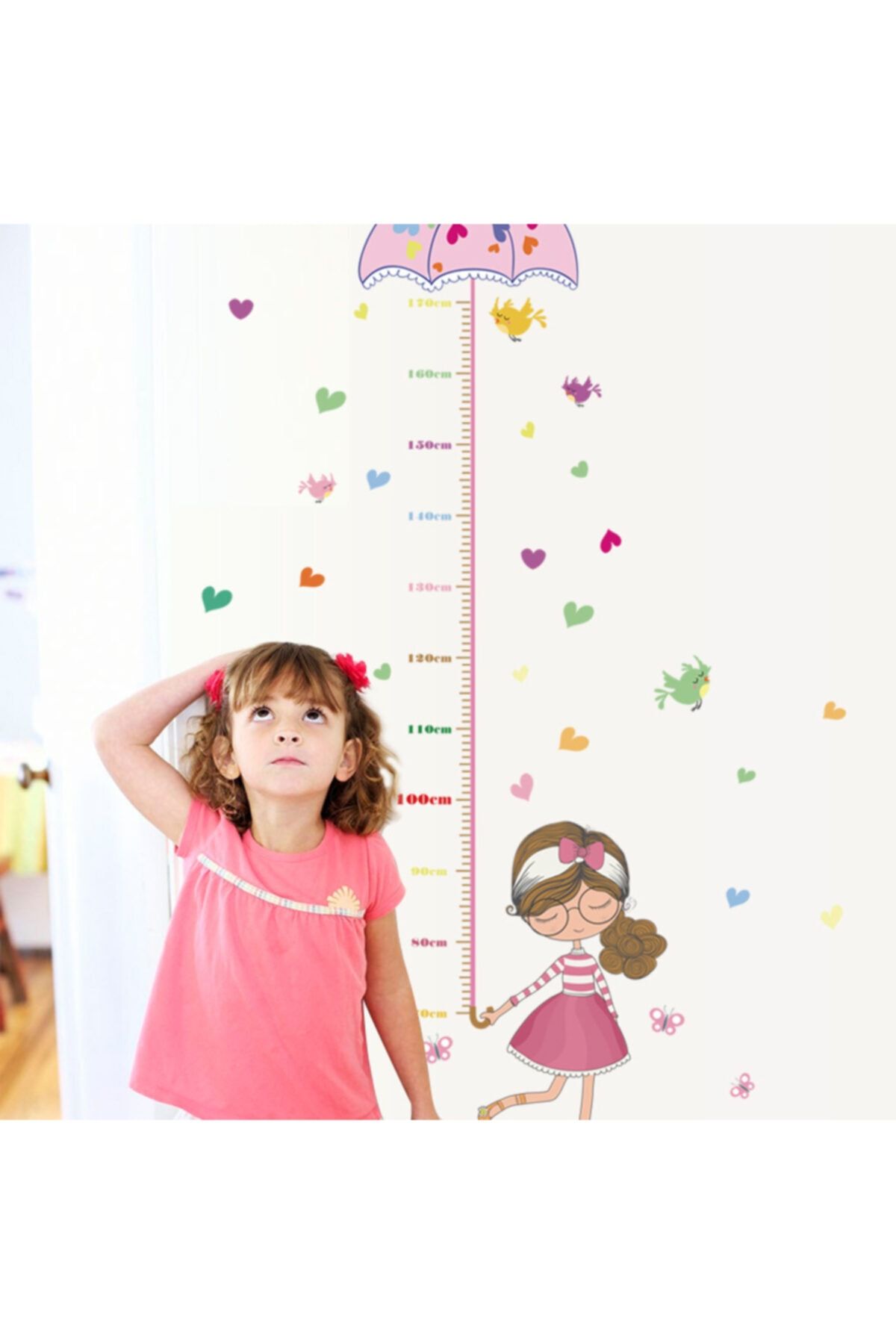 CRYSTAL KIDS Kız Çocuk Bebek Odası Dekorasyonu Boy Ölçen Duvar Süsü Sticker