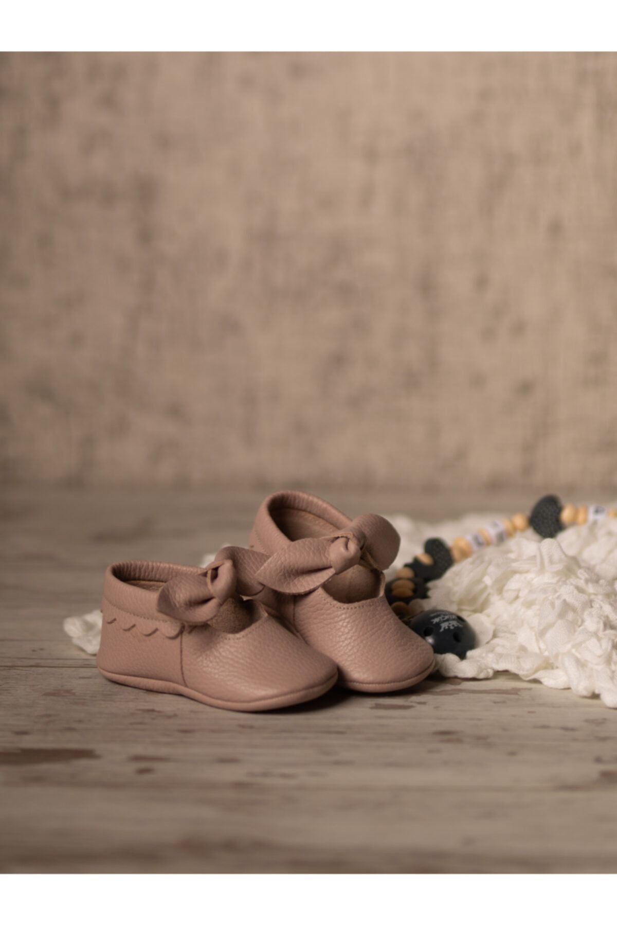 Li Puna Bebek Pembe Luz Serisi Hakiki Deri İlk Adım Ayakkabısı
