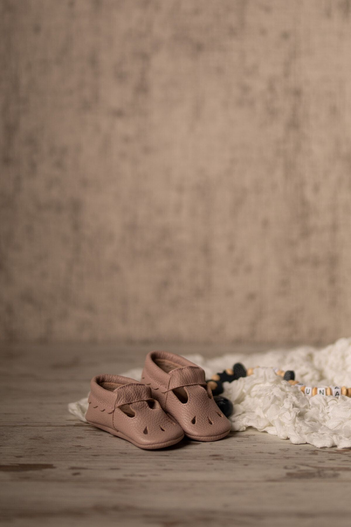 Li Puna Kız Bebek Pembe Deri İlk Adım Ayakkabısı