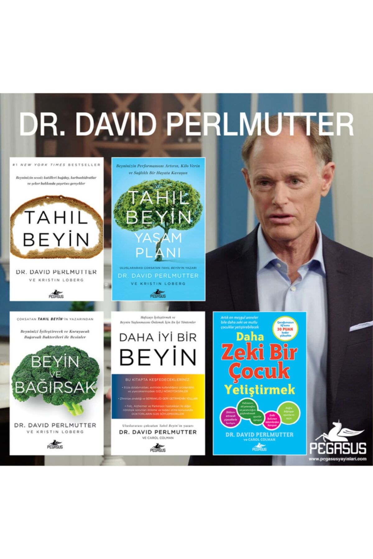 Pegasus Yayınları David Perlmutter Kitapları Takım Set (5 Kitap) & Dr. David Perlmutter