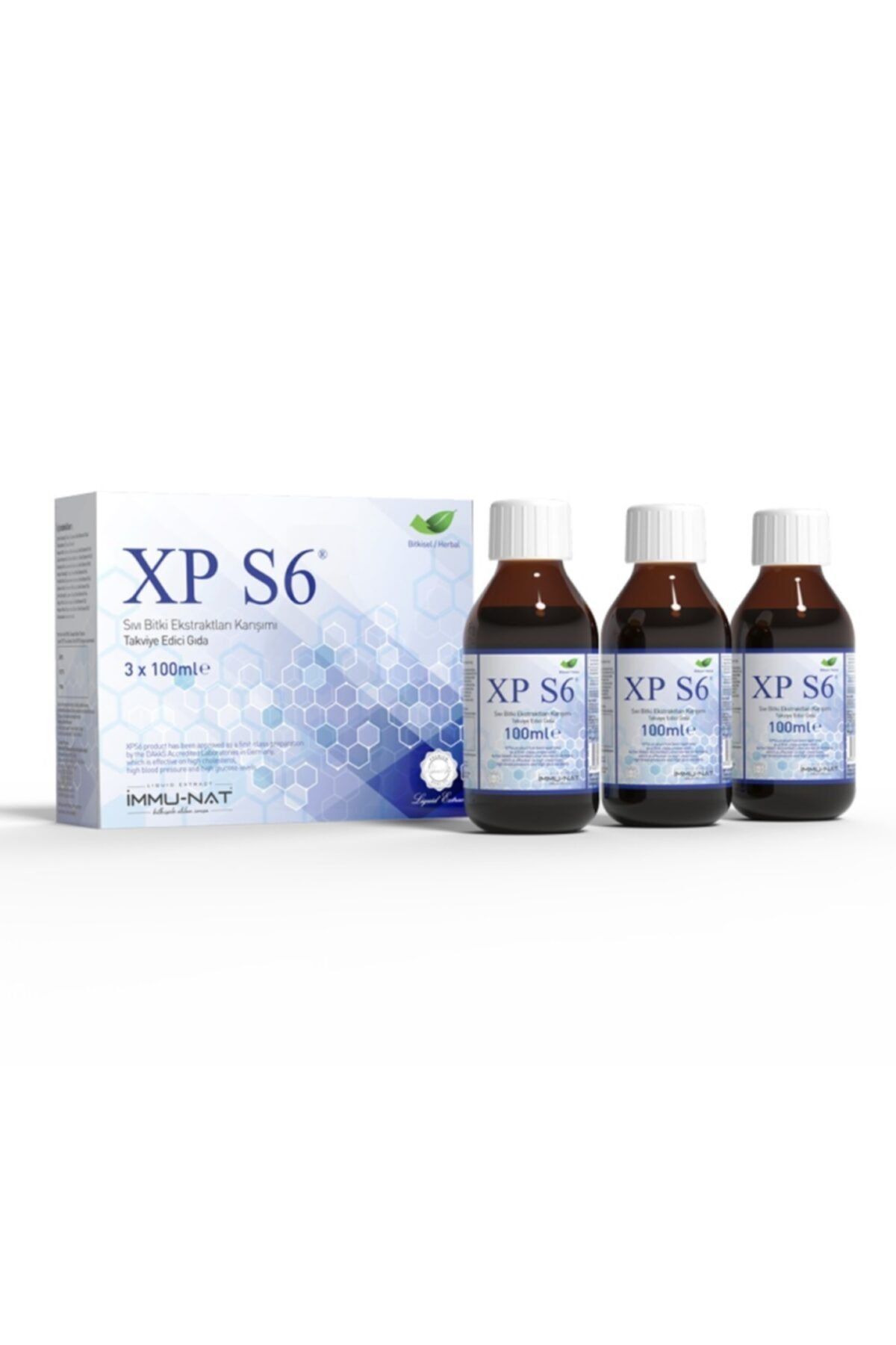İmmu-Nat Xp S6 Sıvı Bitki Ekstrat Karışımı 3x100 ml