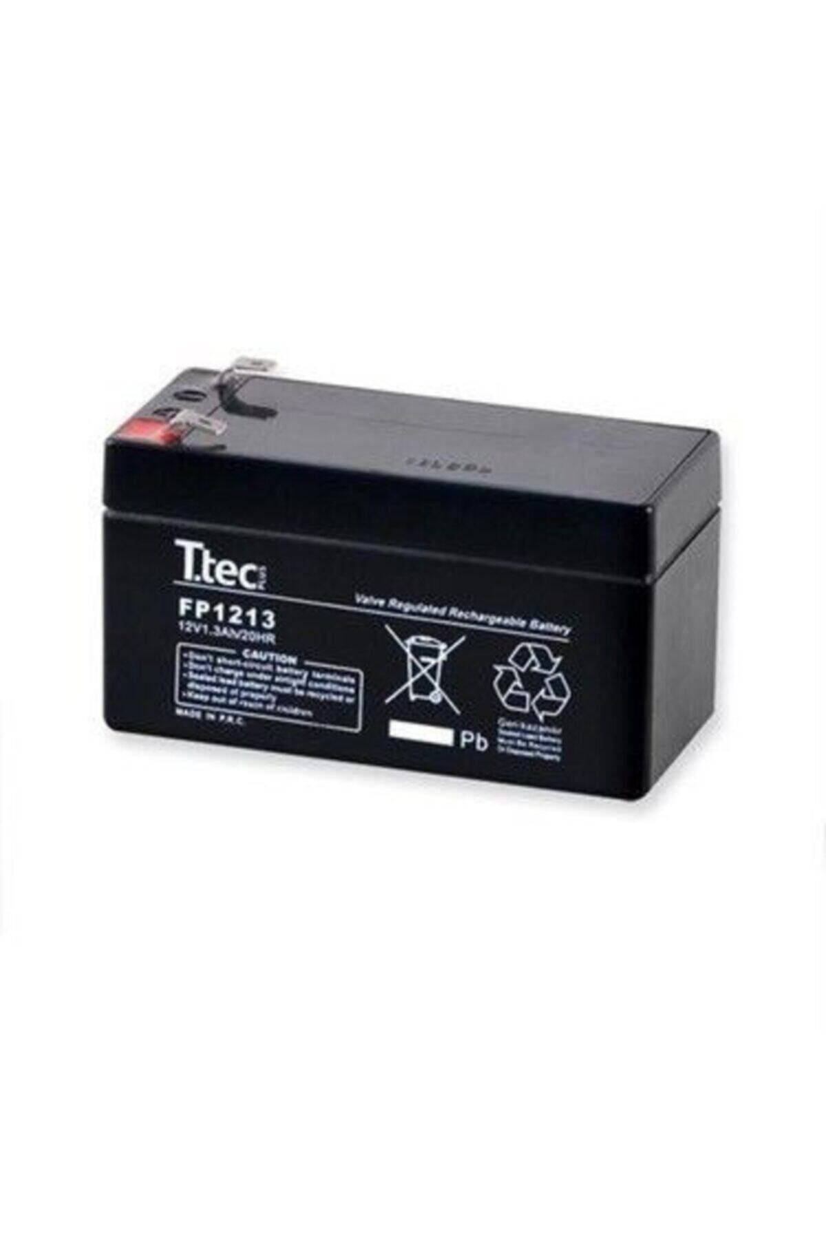 Ttech Ttec 12 Volt 1.3 Amper Bakımsız Kuru Akü Elektronik Cihaz Aküsü Şarj Edilebilir Akü Siyah Renk