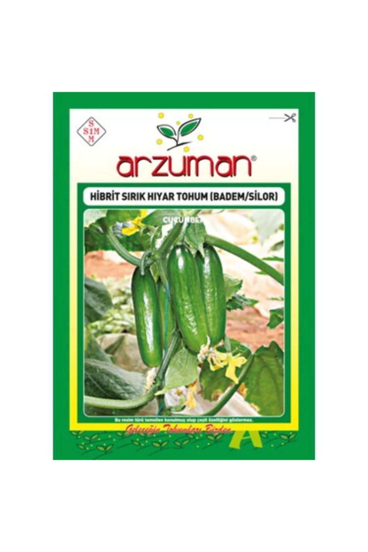 Arzuman Tohum Arzuman Hibrit Sırık Hıyar Salatalık Tohumu (badem/silor)10 Adet