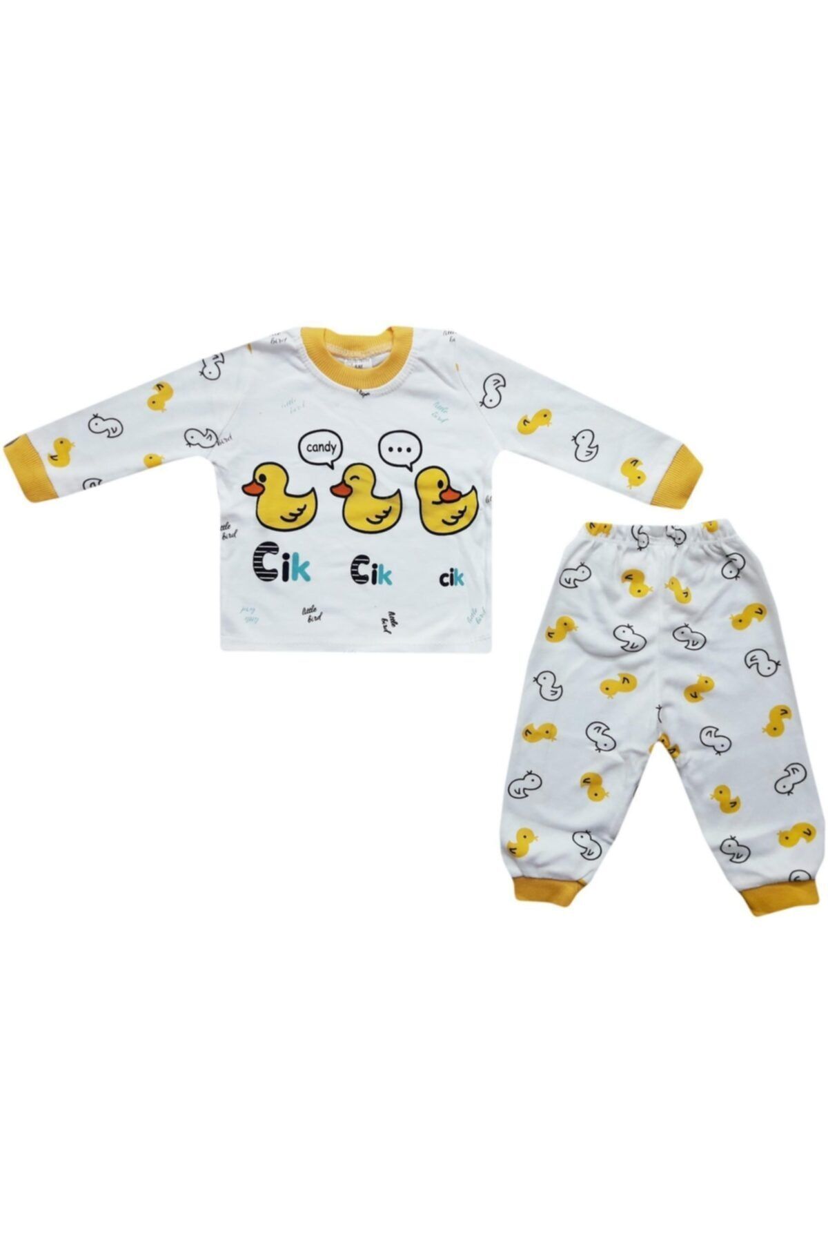 Süpermini Ördek Baskılı Bebek Pijama Takım