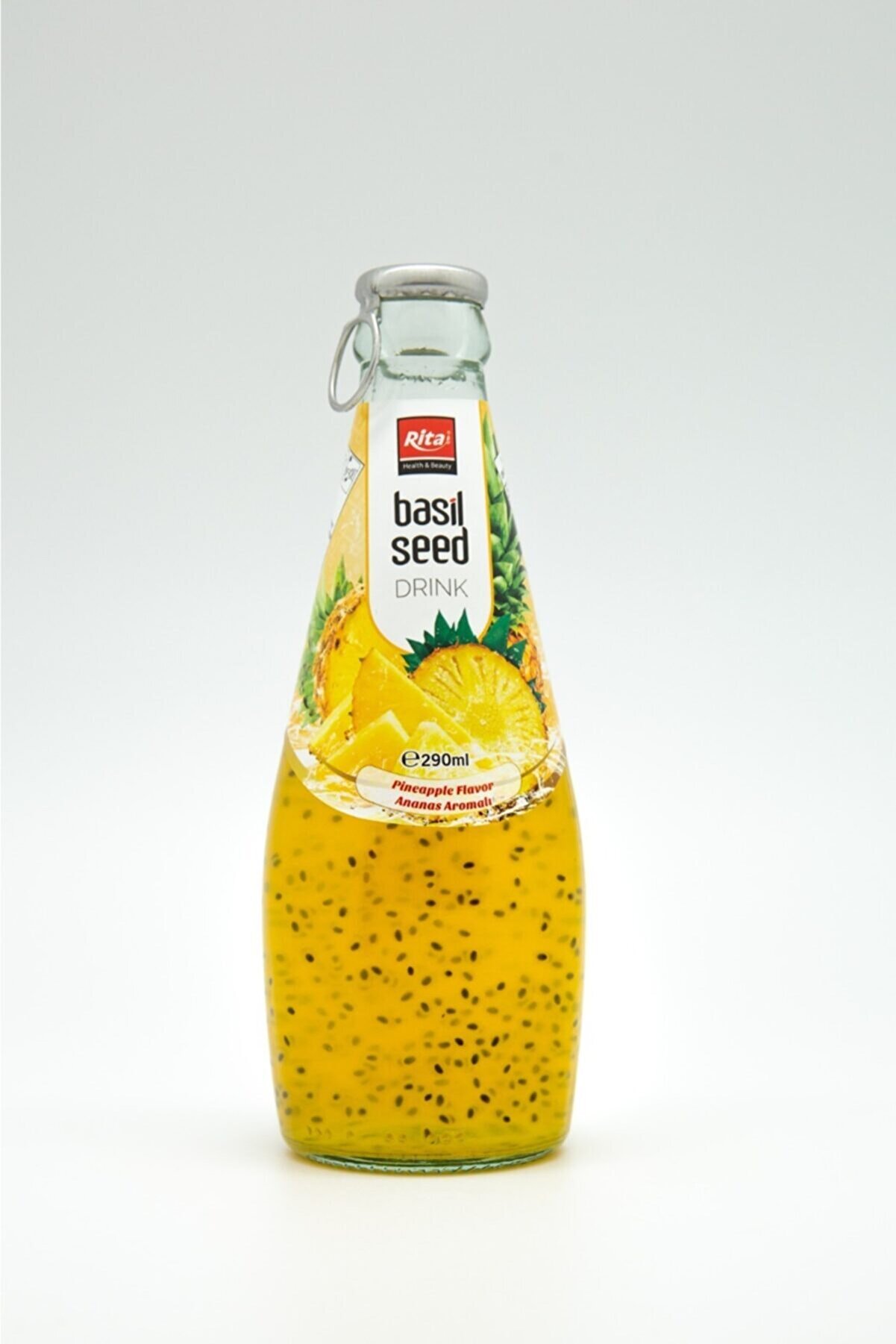 Rita 6 Adet X Fesleğen Tohumlu Içecek - Ananas ( Basil Seed Drink With Pineapple)